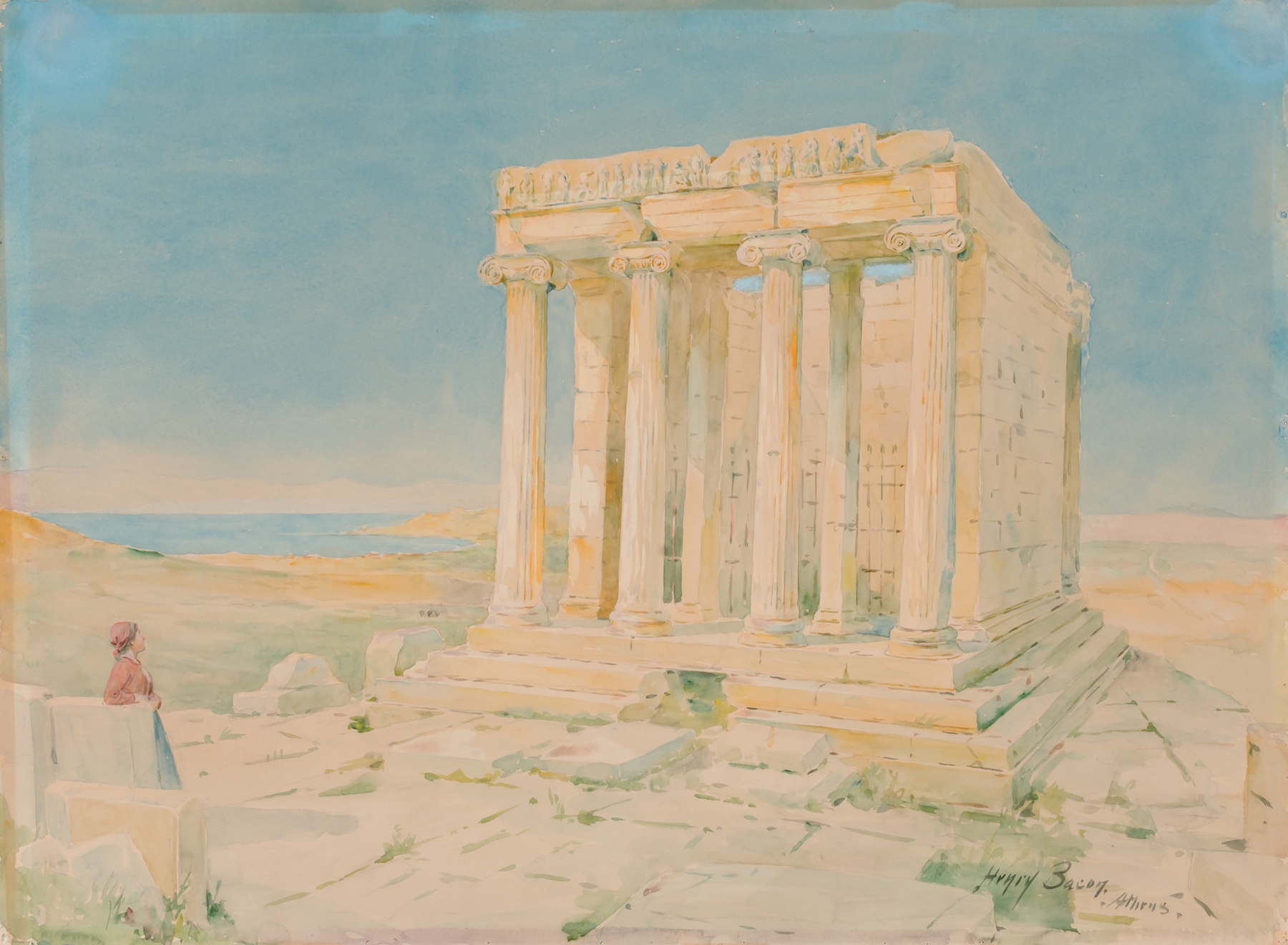 Temple of Nike Apteros, by Henry Bacon, public domain