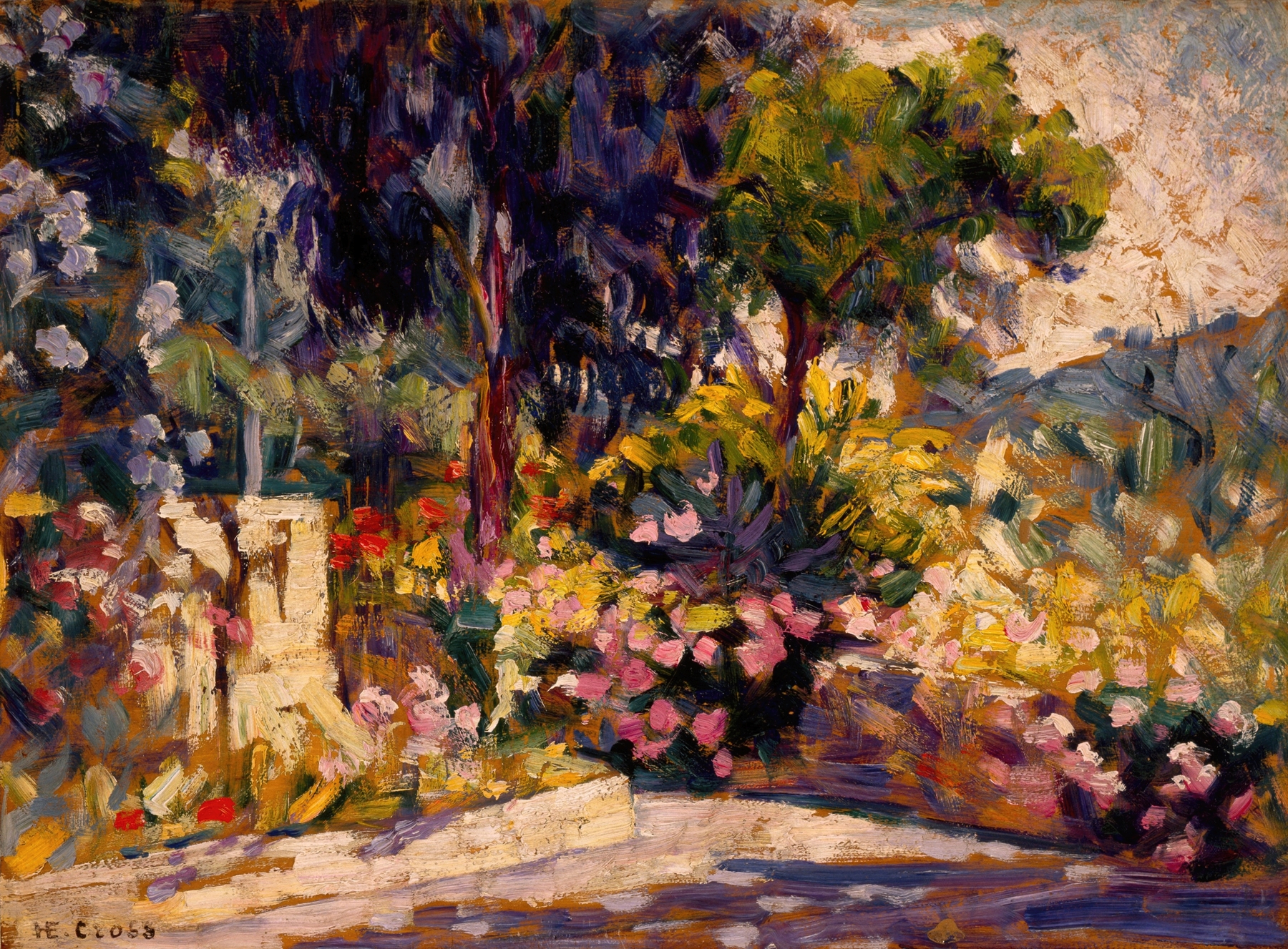 The Flowered Terrace, by Henri-Edmond Cross, public domain