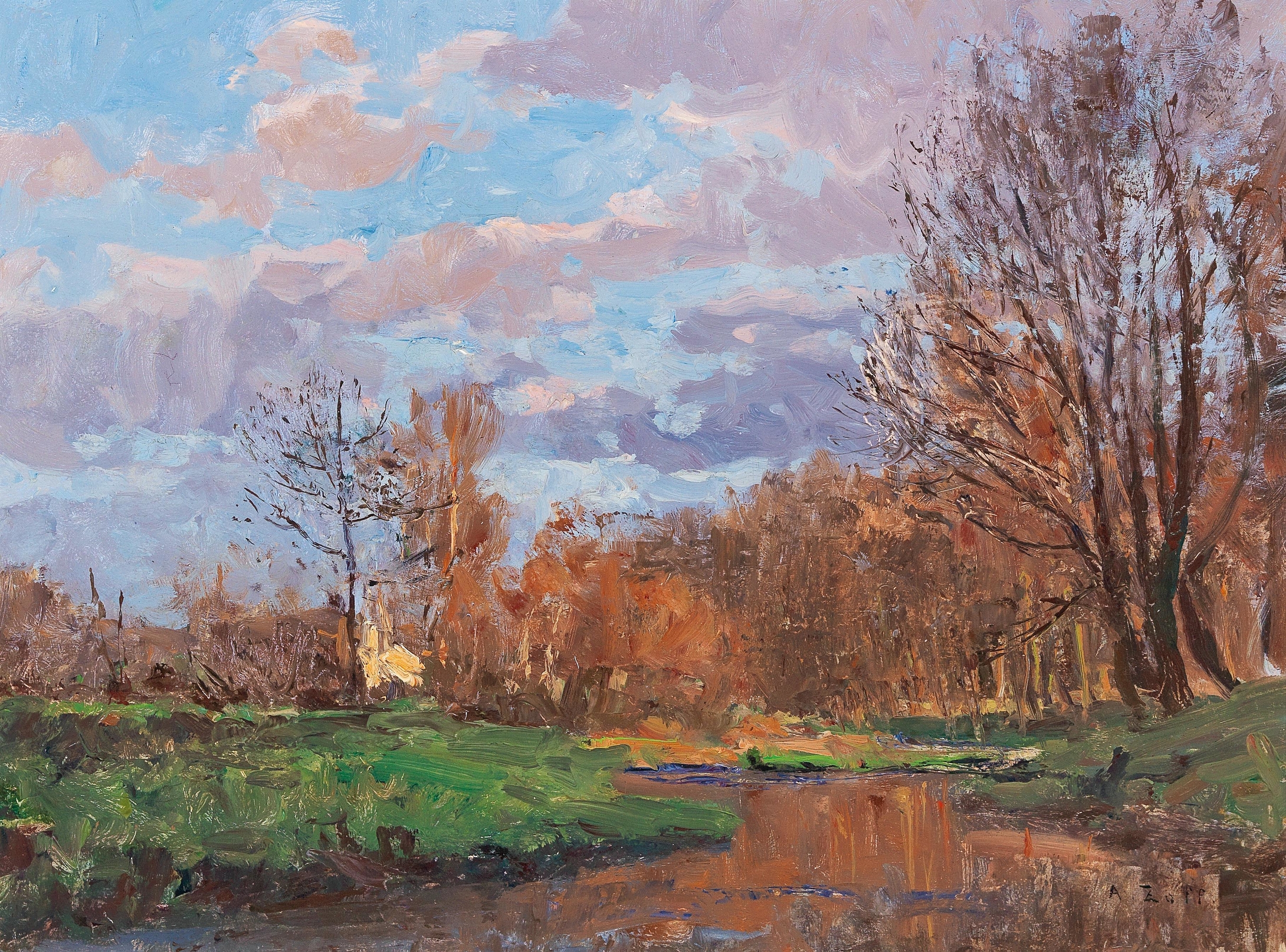 The Meadow Near Krems, by Alfred Zoff, public domain