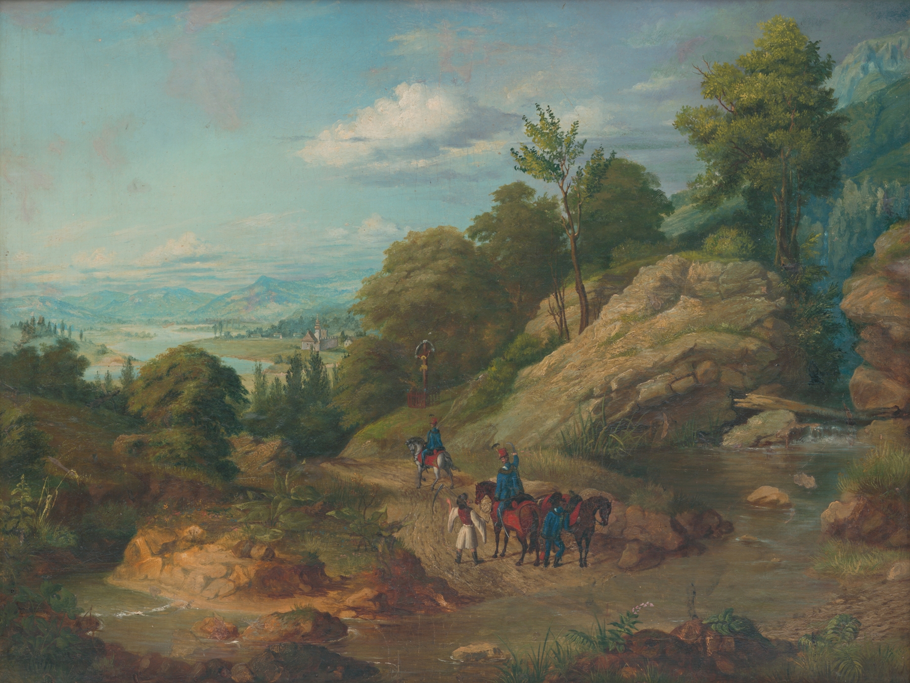 Hussars on a patrol, by František Klimkovič, public domain