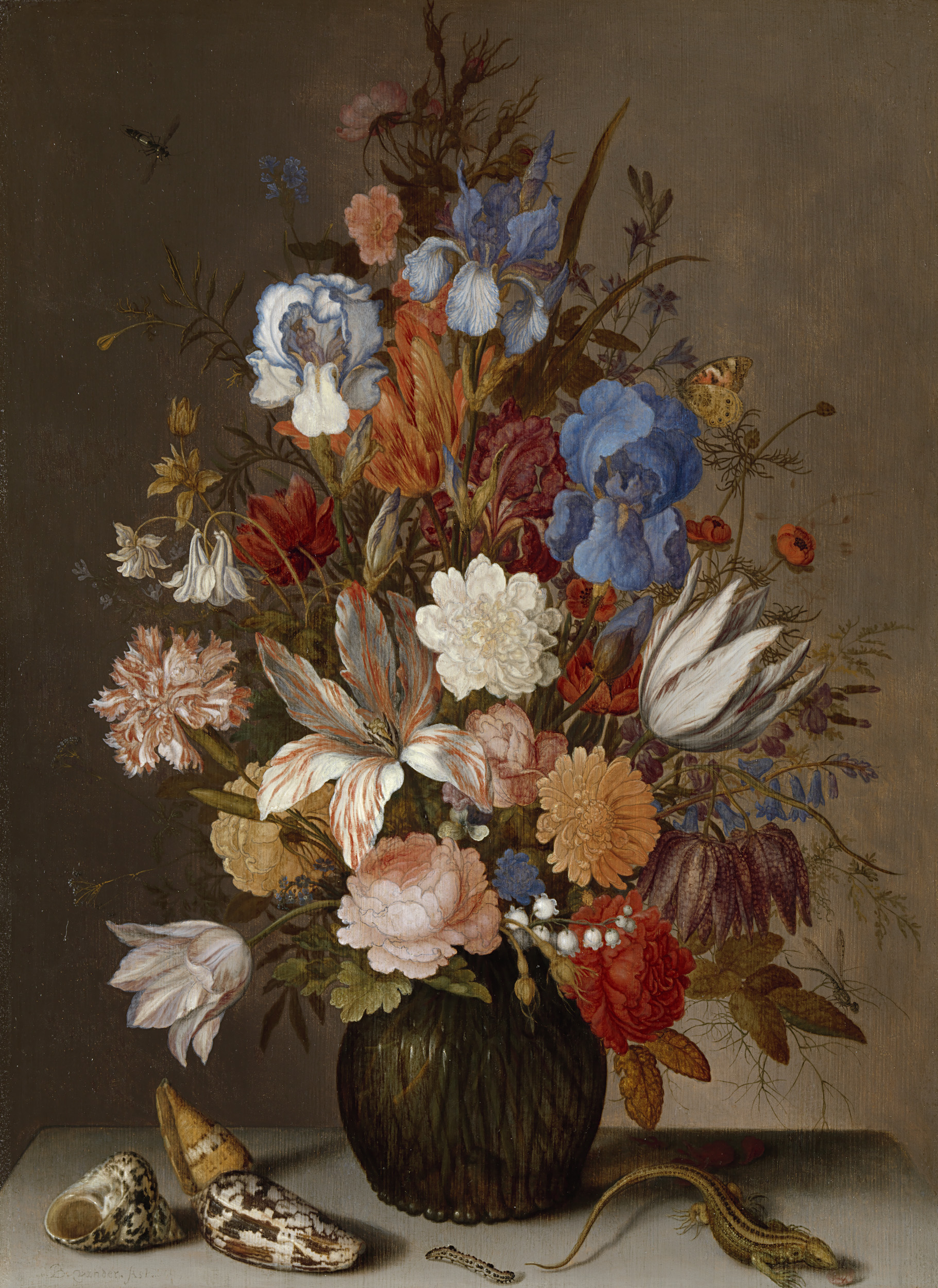 Still Life with Flowers, by Balthasar van der Ast, public domain