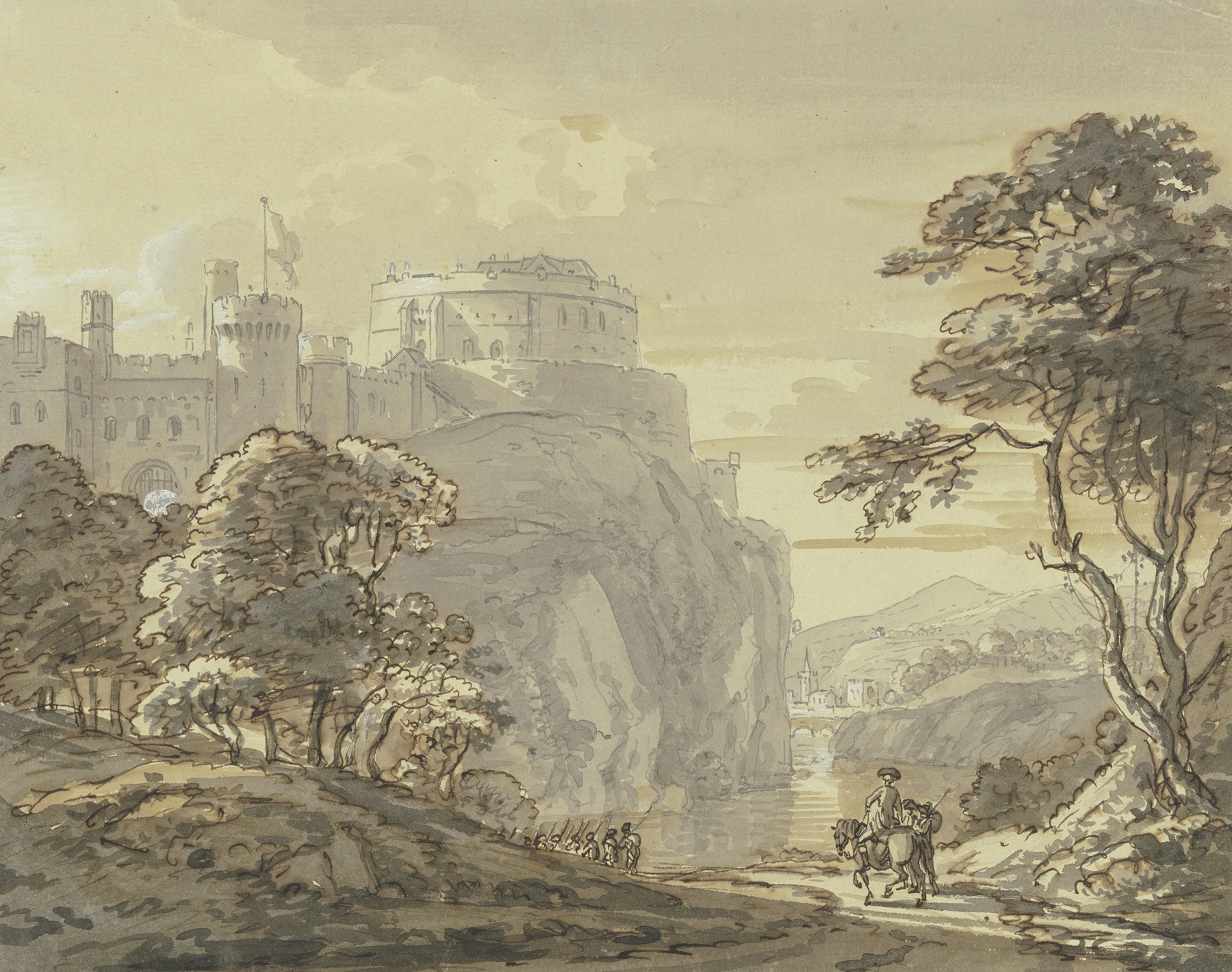 View of Windsor Castle, by Paul Sandby, public domain