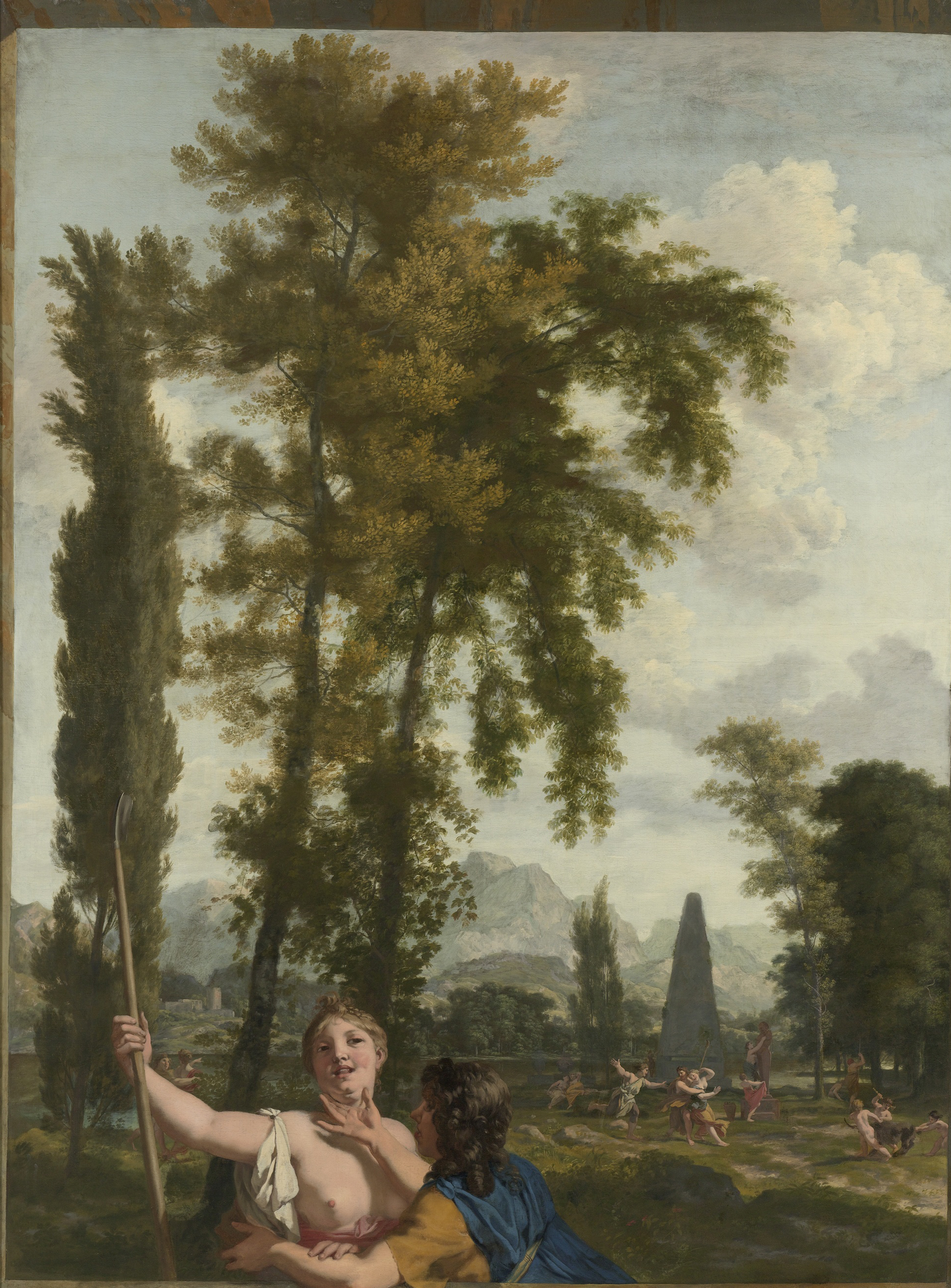 Italian Landscape with Shepherd and Shepherdess, oil on canvas by Gerard de Lairesse
