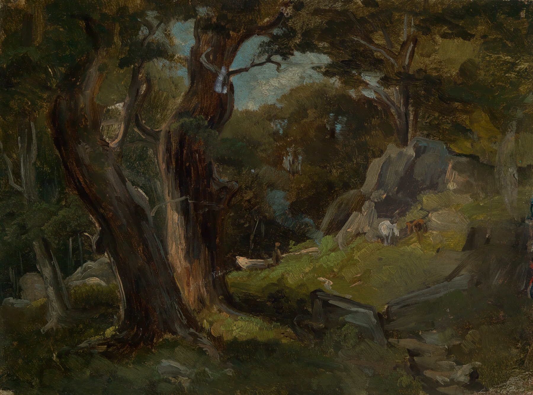Waldlichtung mit Pferden, by Eugen Bracht, public domain