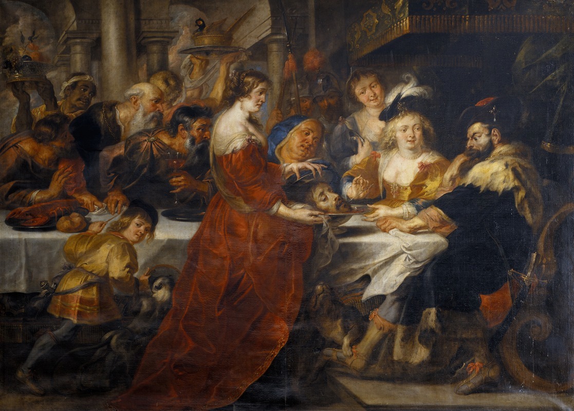 Rubens' painting depicts Salome presenting the head of St. John the Baptist.
