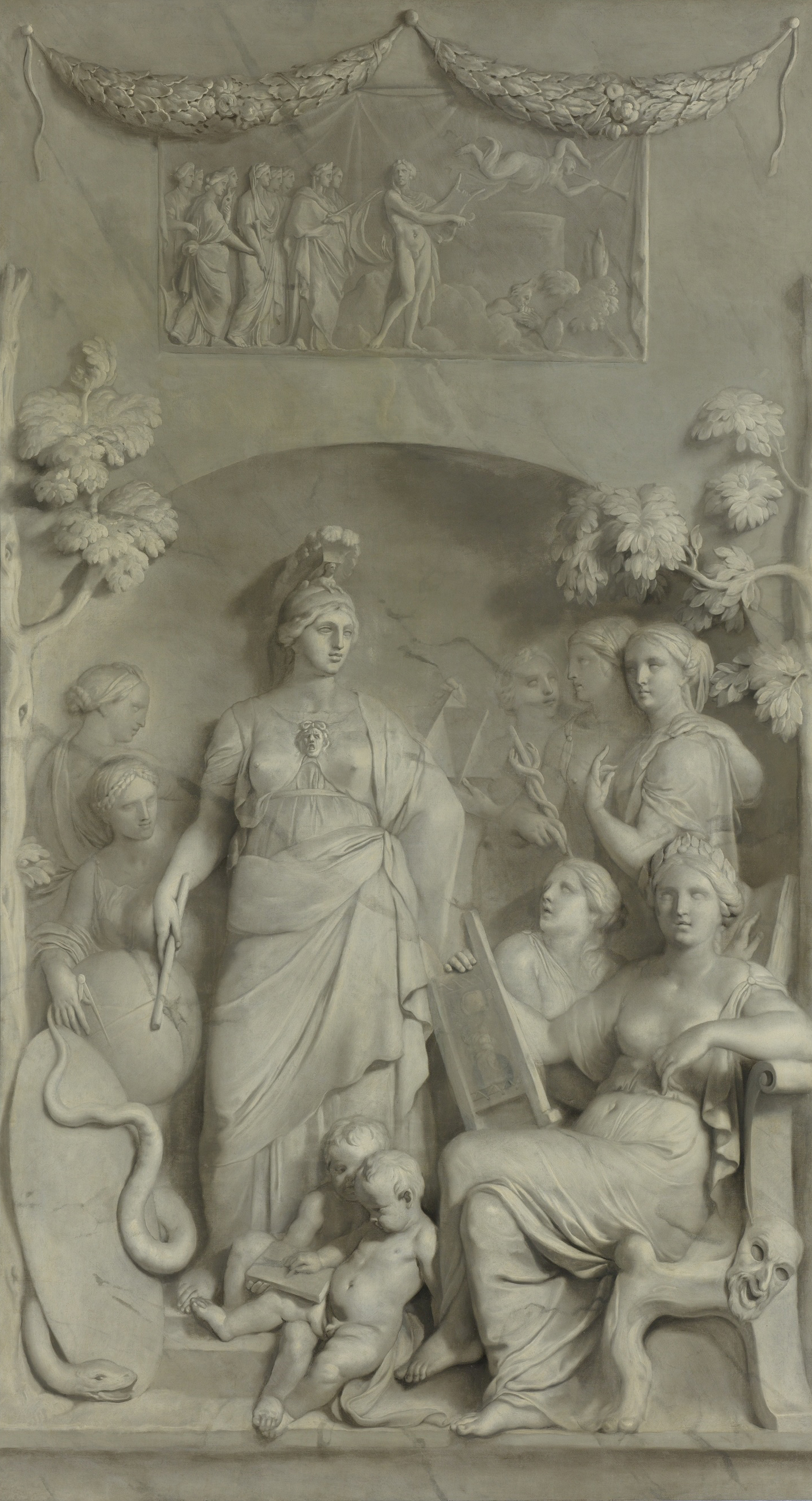 Allegory of the Sciences, oil on canvas by Gerard de Lairesse featuring a serene woman embodying science.