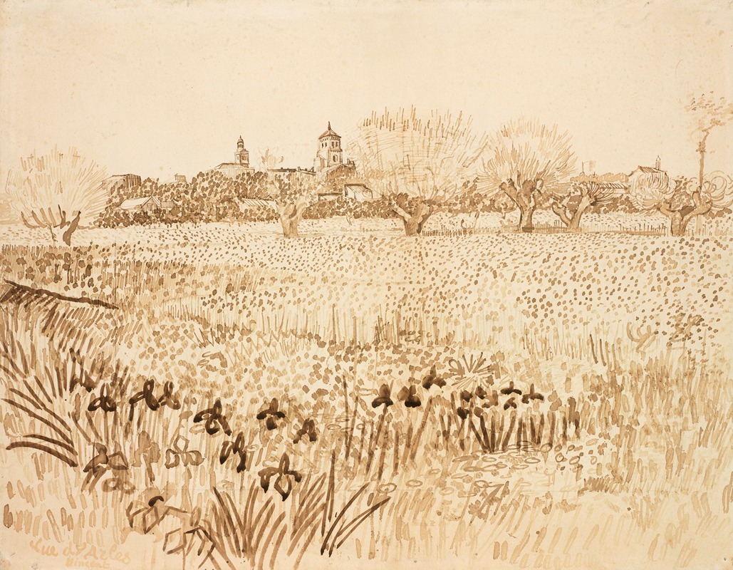 Vincent van Gogh's 'View of Arles' captures the vibrant landscape of Arles with bold colors.