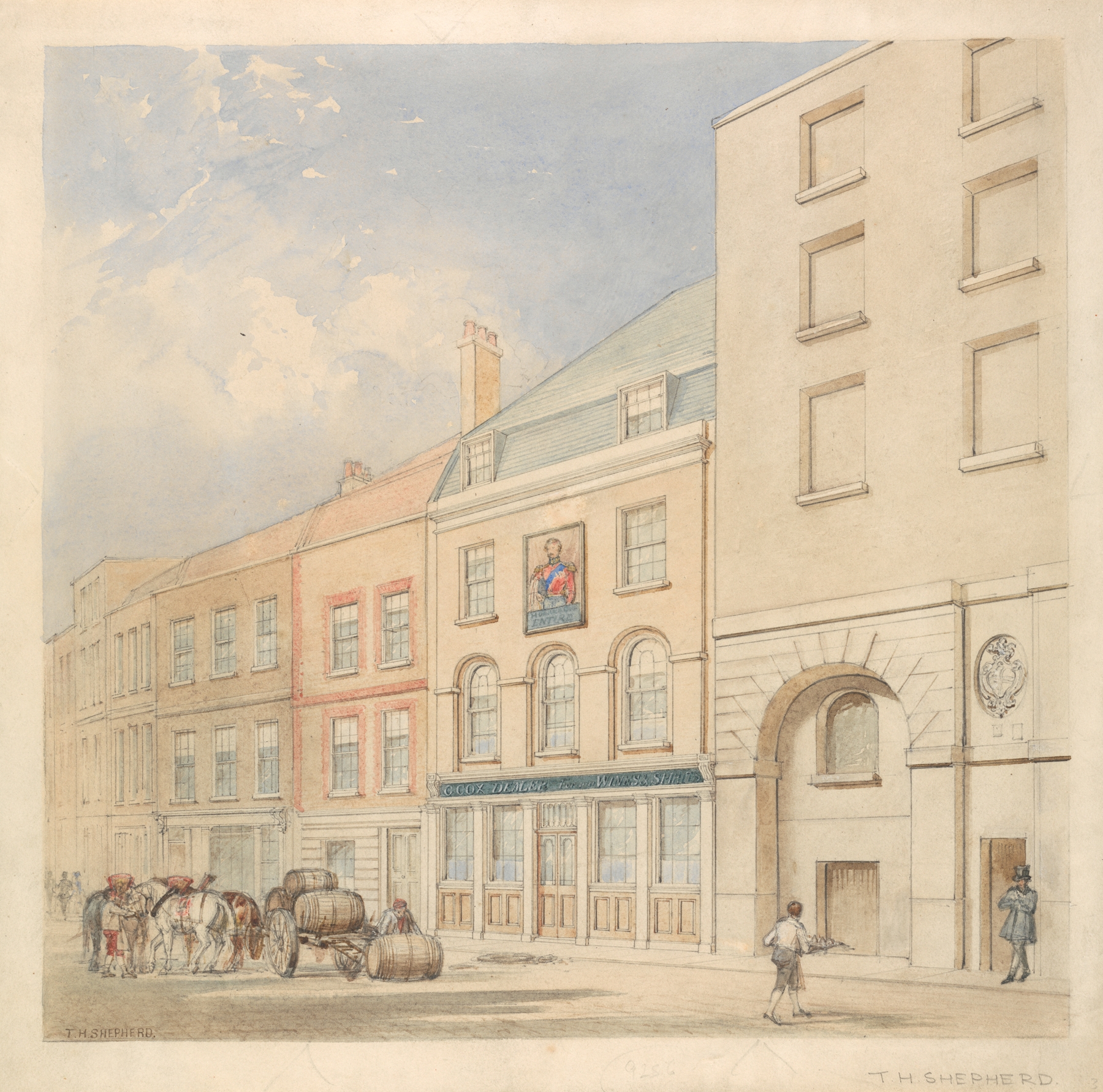 Victorian architecture of the Prince Albert building by Thomas Hosmer Shepherd