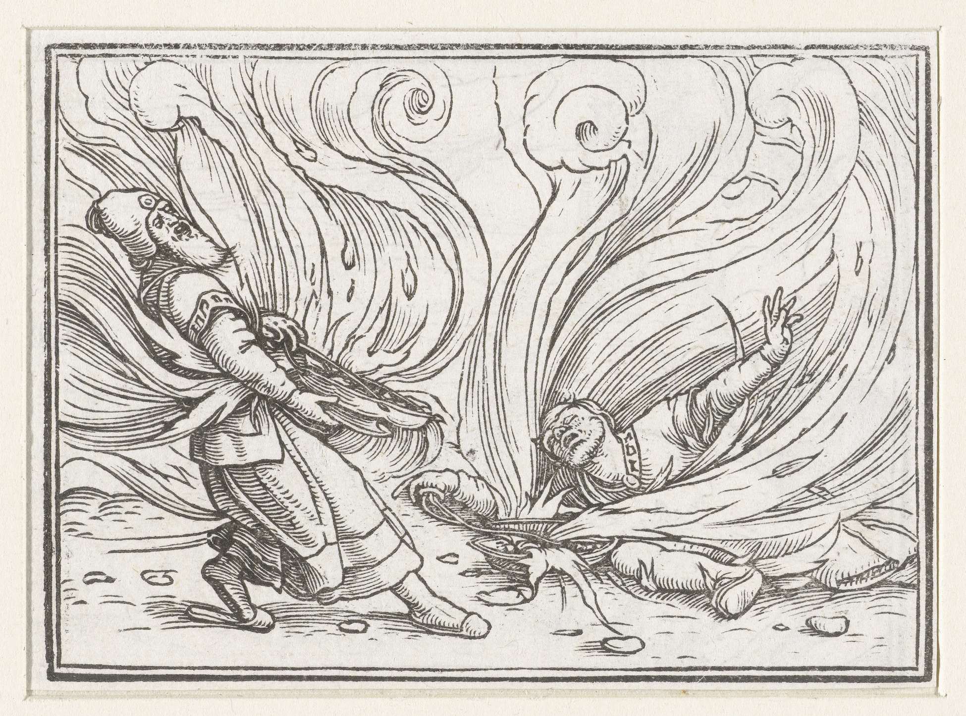 Nadab en Abihu gedood door vlammen, by Hans Holbein (II), public domain