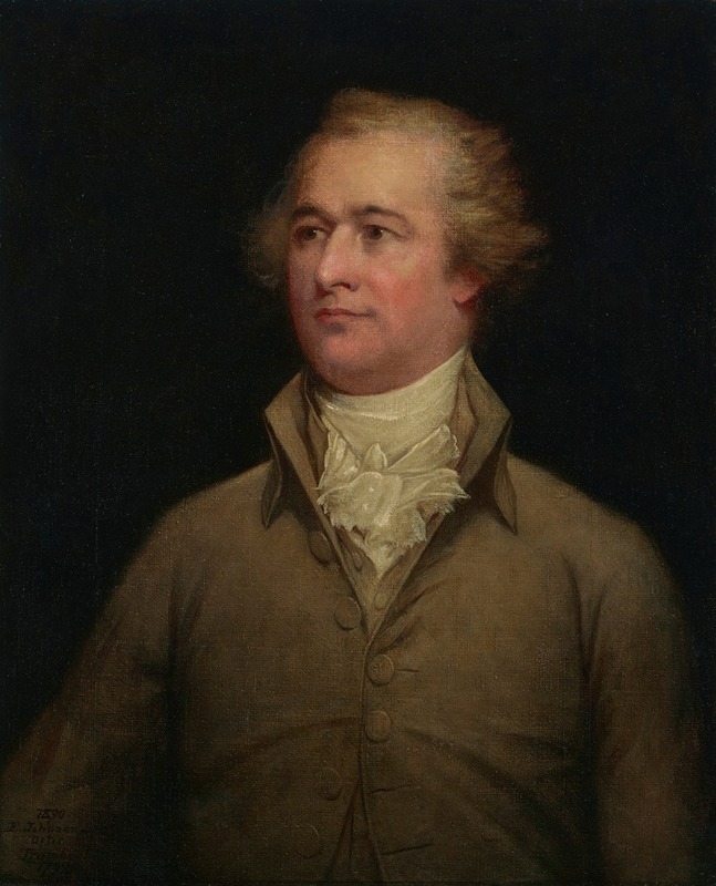 A portrait of Alexander Hamilton by Eastman Johnson.