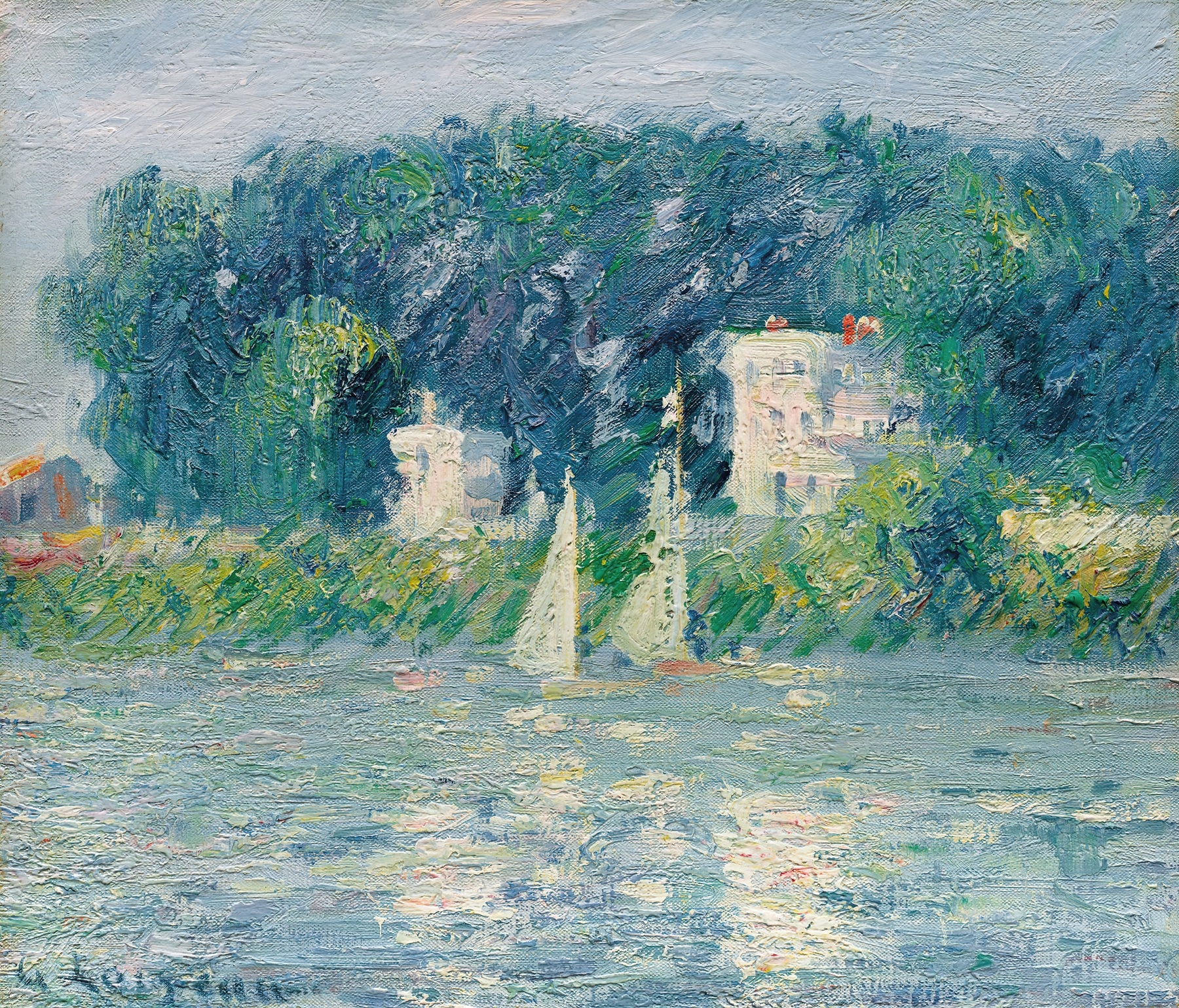 Voiliers sur l’Oise, by Gustave Caillebotte, public domain