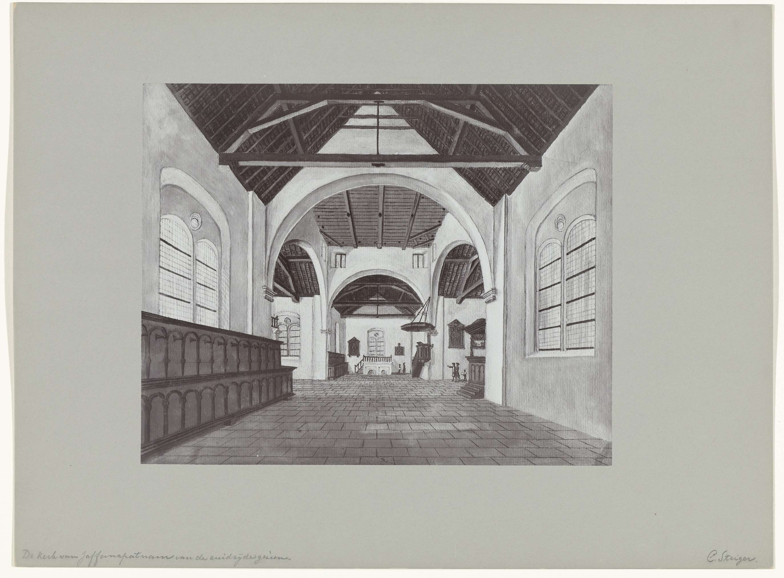 Architecture of De kerk van Jaffanapatnam, paper artwork by Hübner & Van Santen Roeloffzen