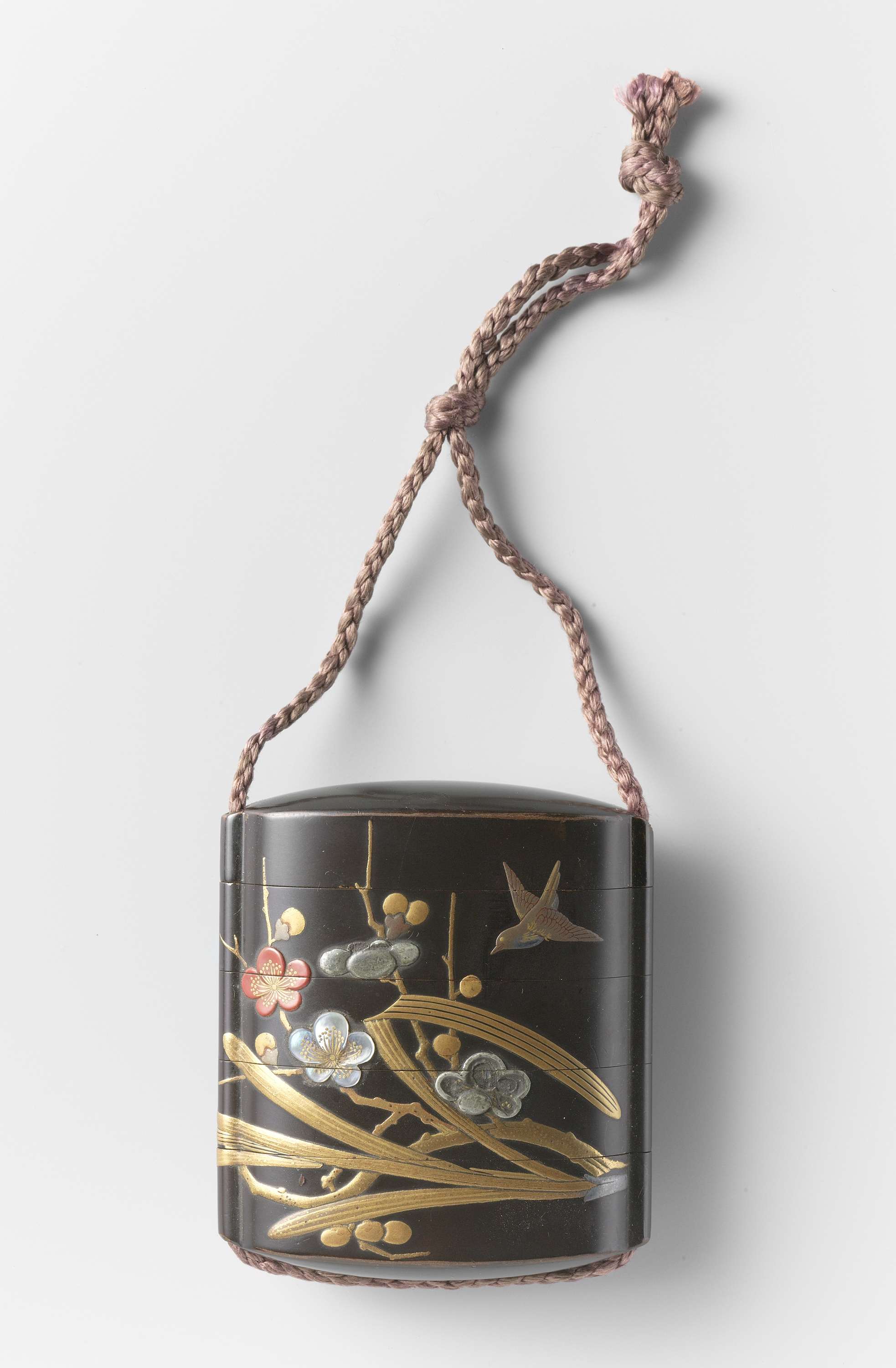 Inro by Migita Toshihide, wood medium, showcasing intricate Japanese craftsmanship.