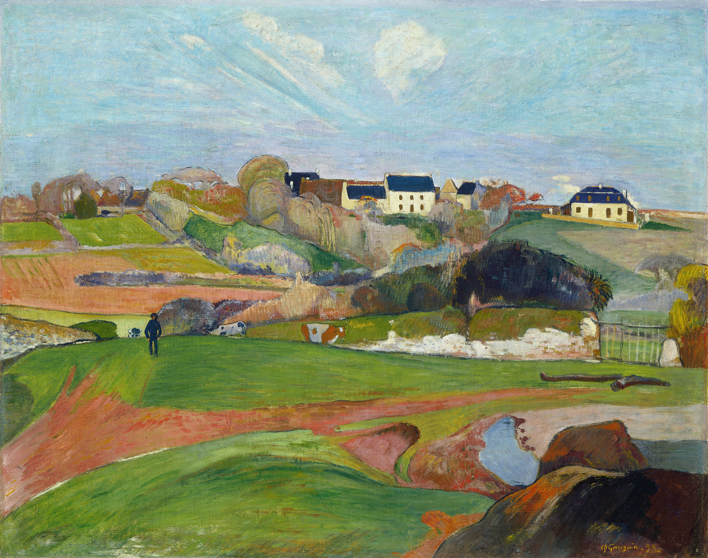 Landscape at Le Pouldu, by Paul Gauguin, public domain