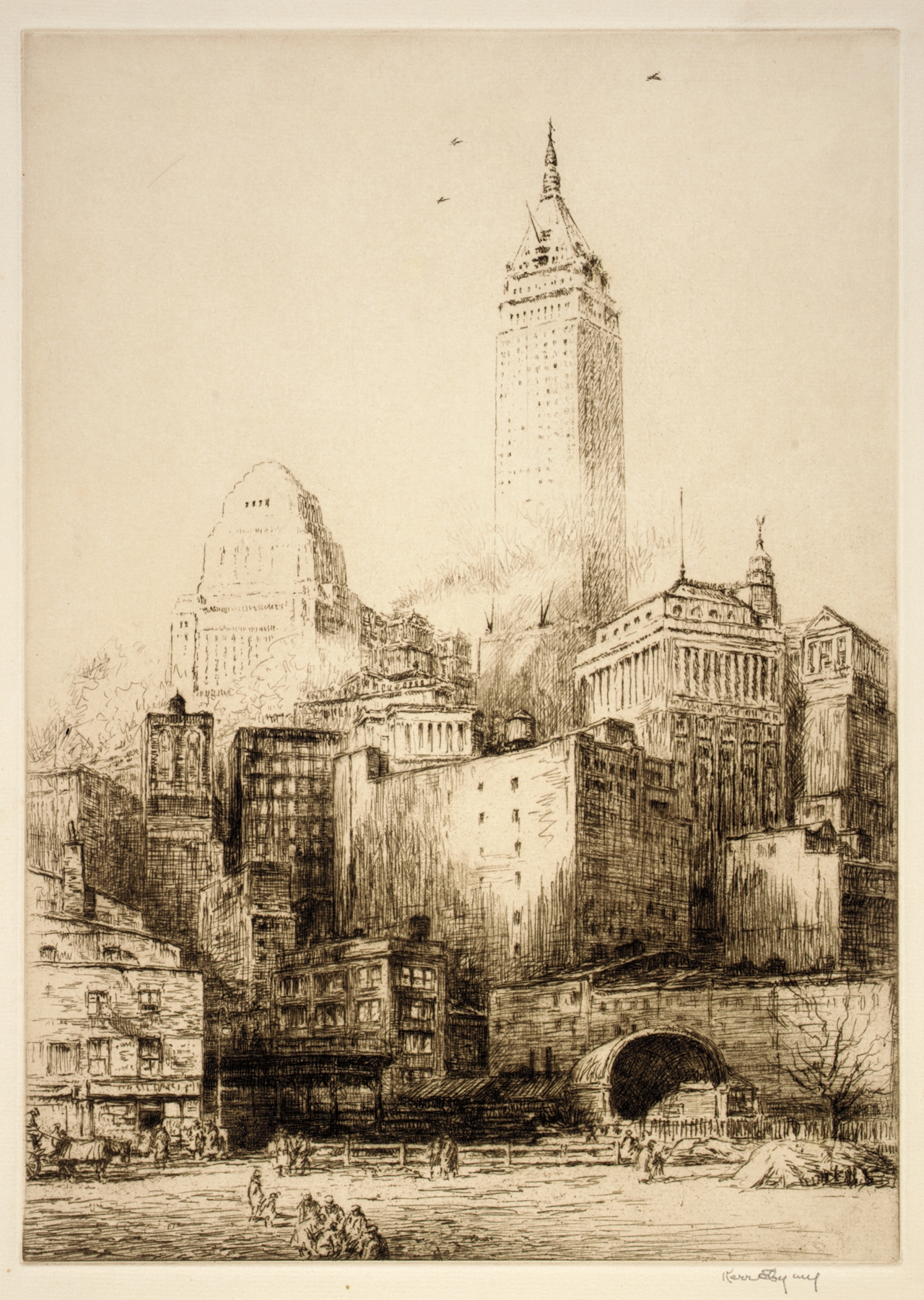 Lower New York, by Kerr Eby, public domain