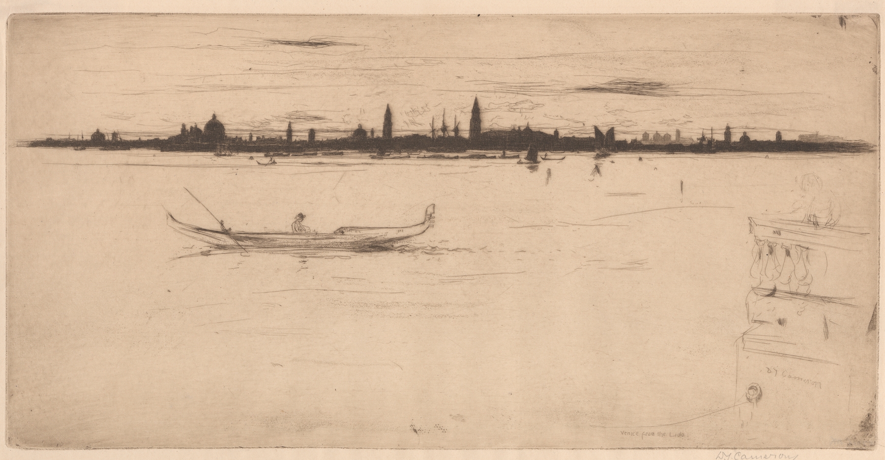 Venice from the Lido, by David Young Cameron, public domain