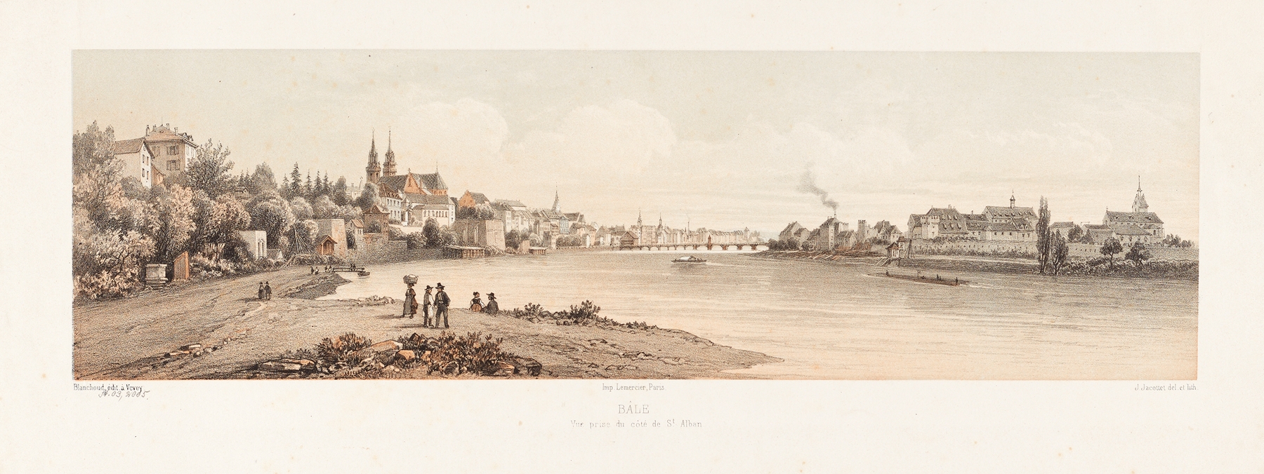 Bâle Vue prise du côté de St. Alban, by Jean Jacottet, public domain
