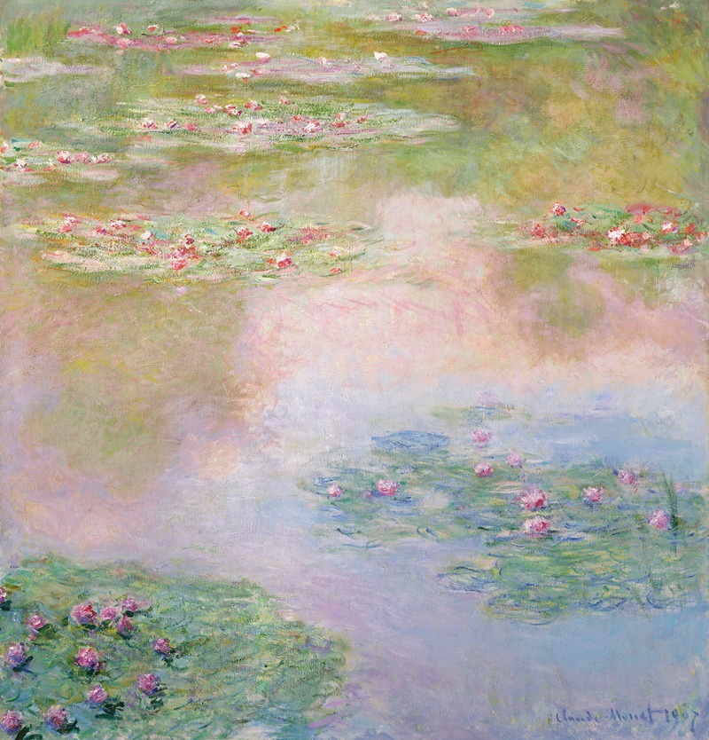 Claude Monet's 'Nymphéas' captures the beauty of water lilies in a serene landscape.