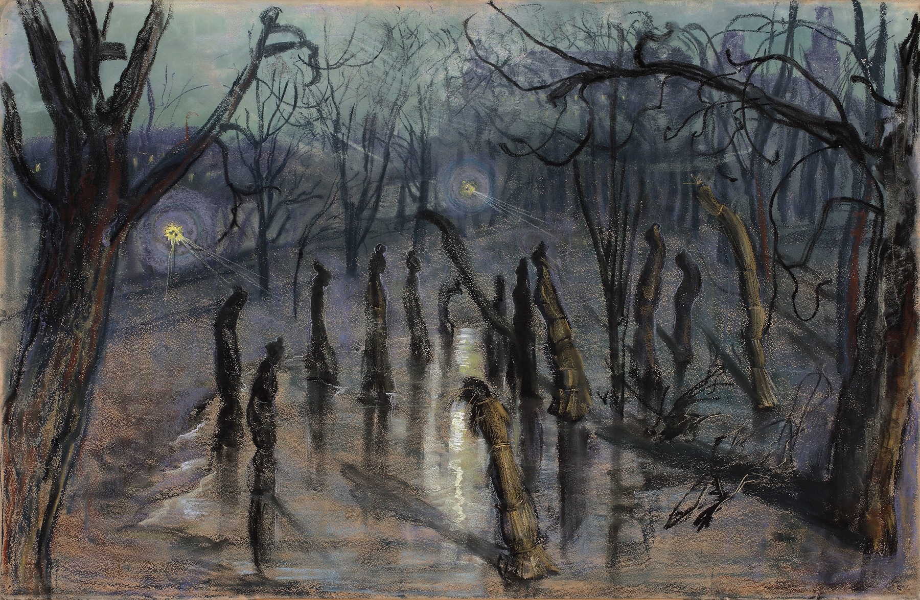 Chochoły by Stanisław Wyspiański, oil painting depicting straw figures dancing.