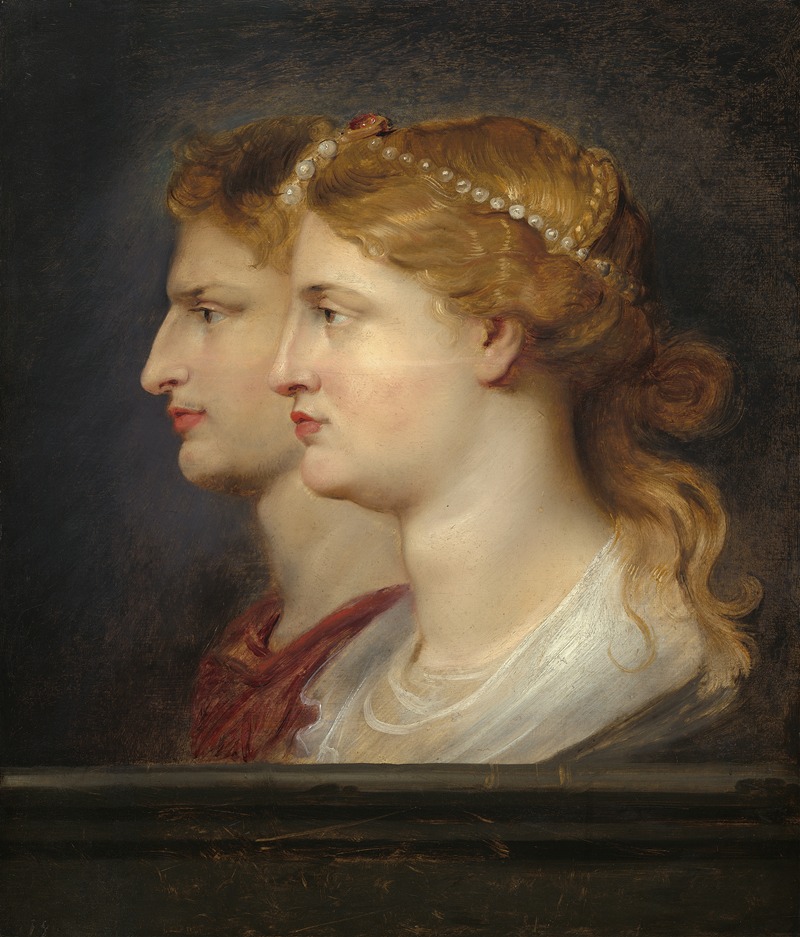 Agrippina and Germanicus depicts a dramatic historical scene with rich colors and expressive figures.