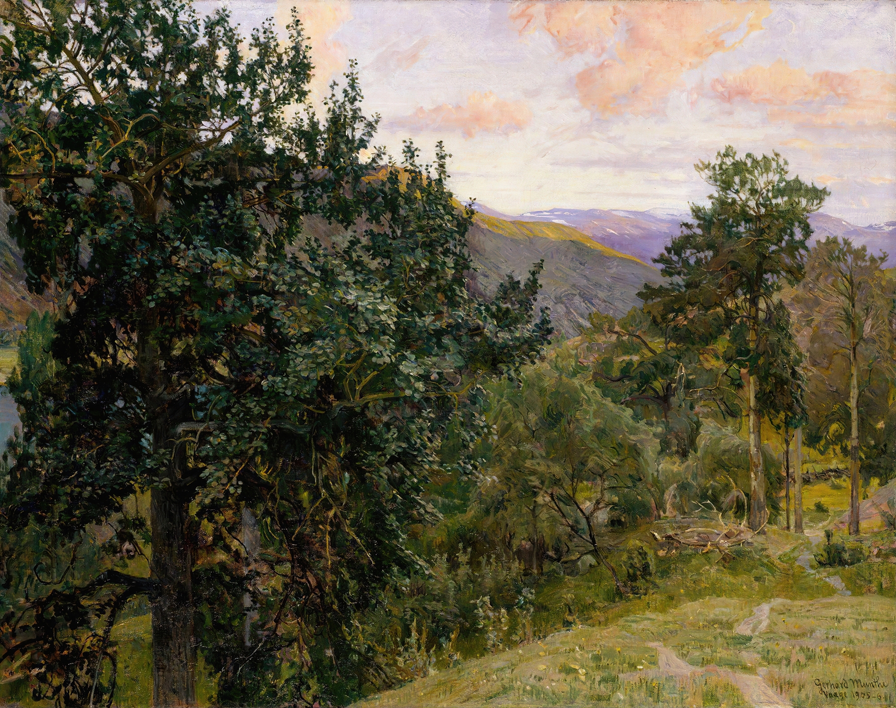 View from Vågå, by Gerhard Munthe, public domain