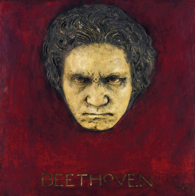 Franz von Stuck's 'Beethoven' captures the essence of the composer in a striking portrait.