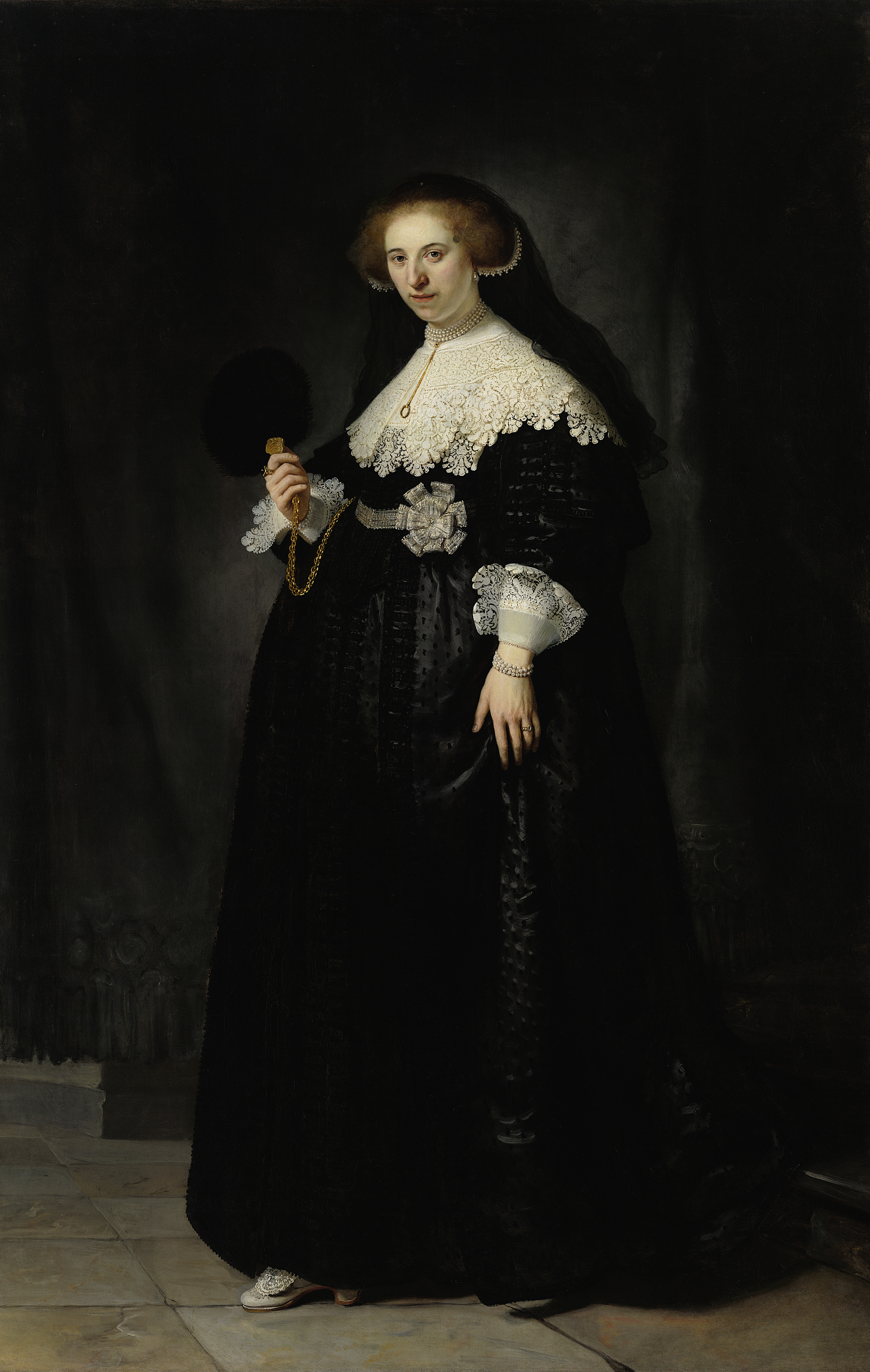 Portrait of Oopjen Coppit, by Rembrandt van Rijn, public domain
