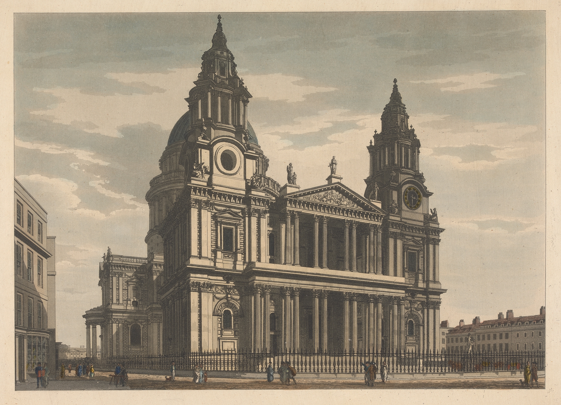 North West View of St. Paul’s, by Thomas Malton, public domain