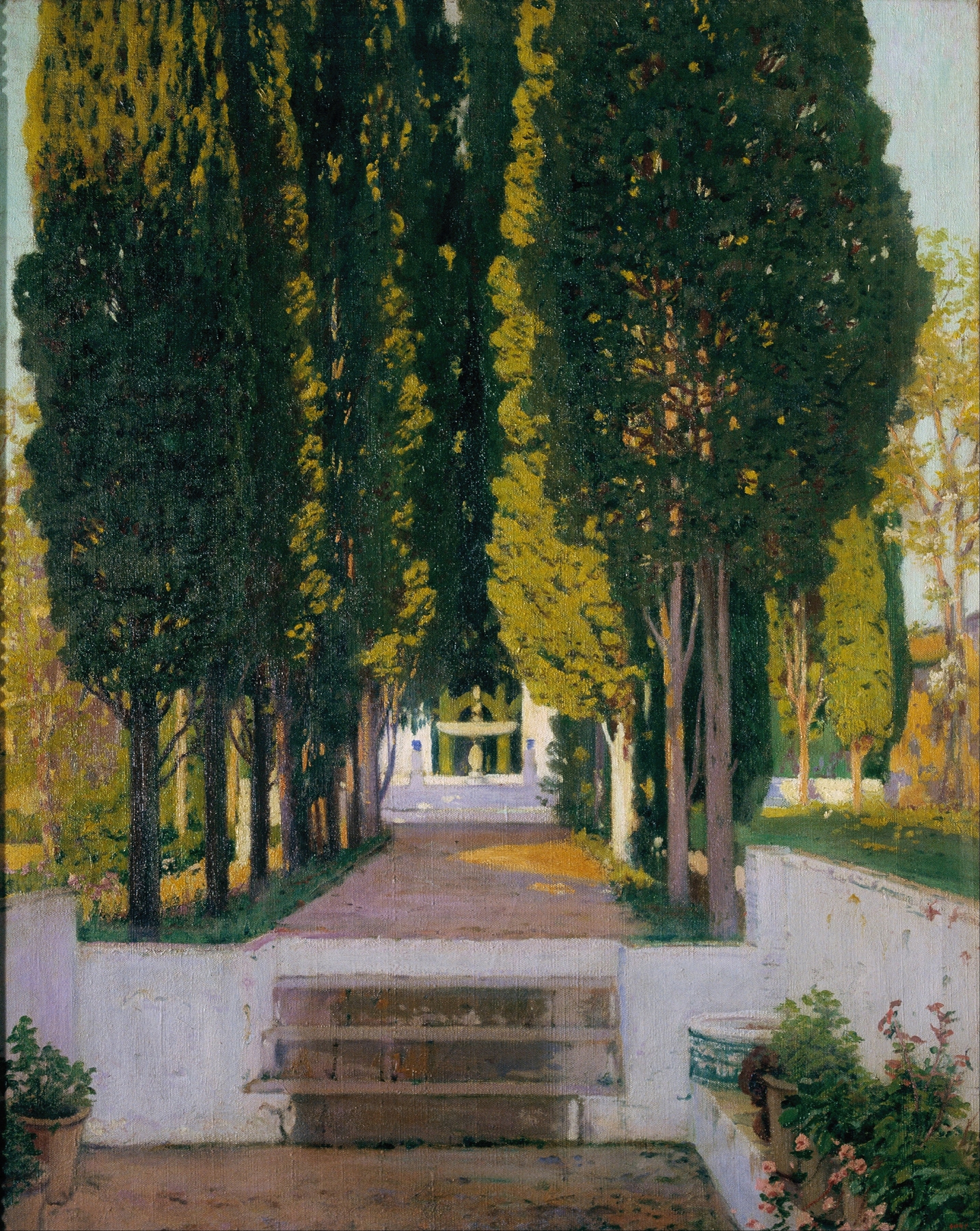 Gardens of the Generalife, by Santiago Rusiñol, public domain