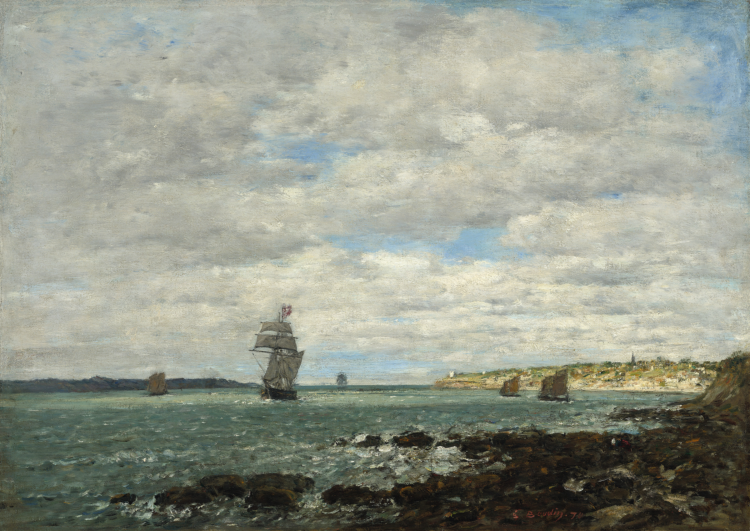 Coast of Brittany, by Eugène Boudin, public domain