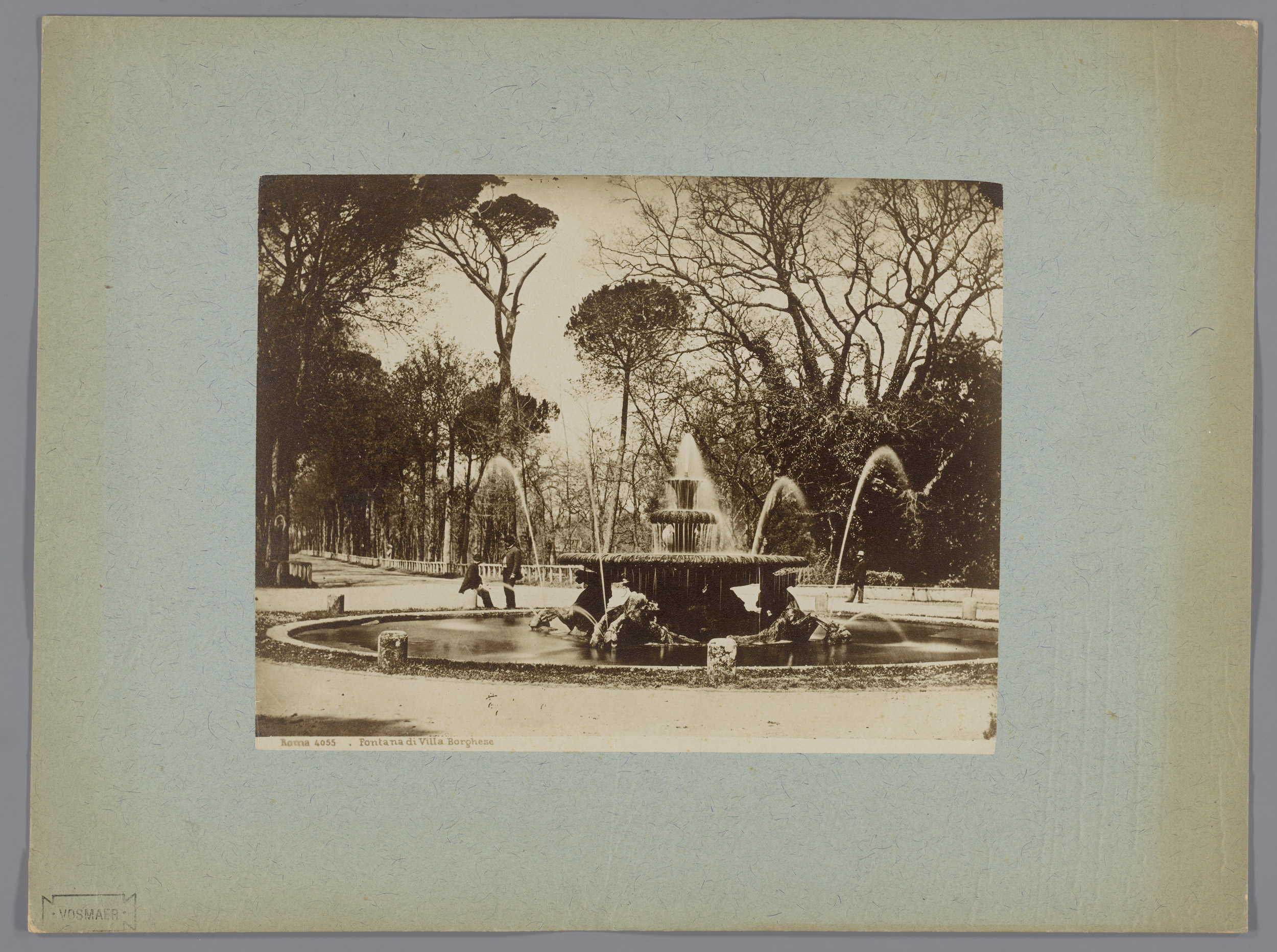 Fountain in Villa Borghese, Italy, albumen print by Unknown Artist