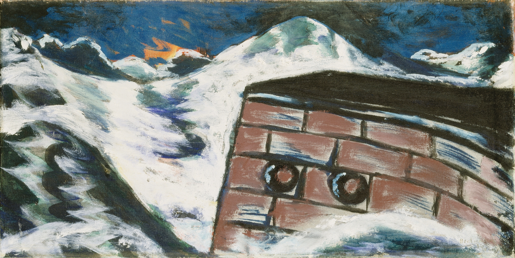 Quay Wall, by Max Beckmann, public domain
