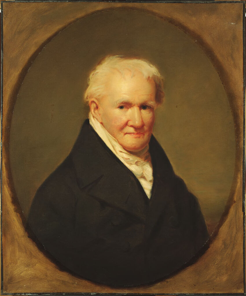 Portrait of Friedrich Wilhelm Heinrich Alexander von Humboldt, oil on canvas by Moses Wight