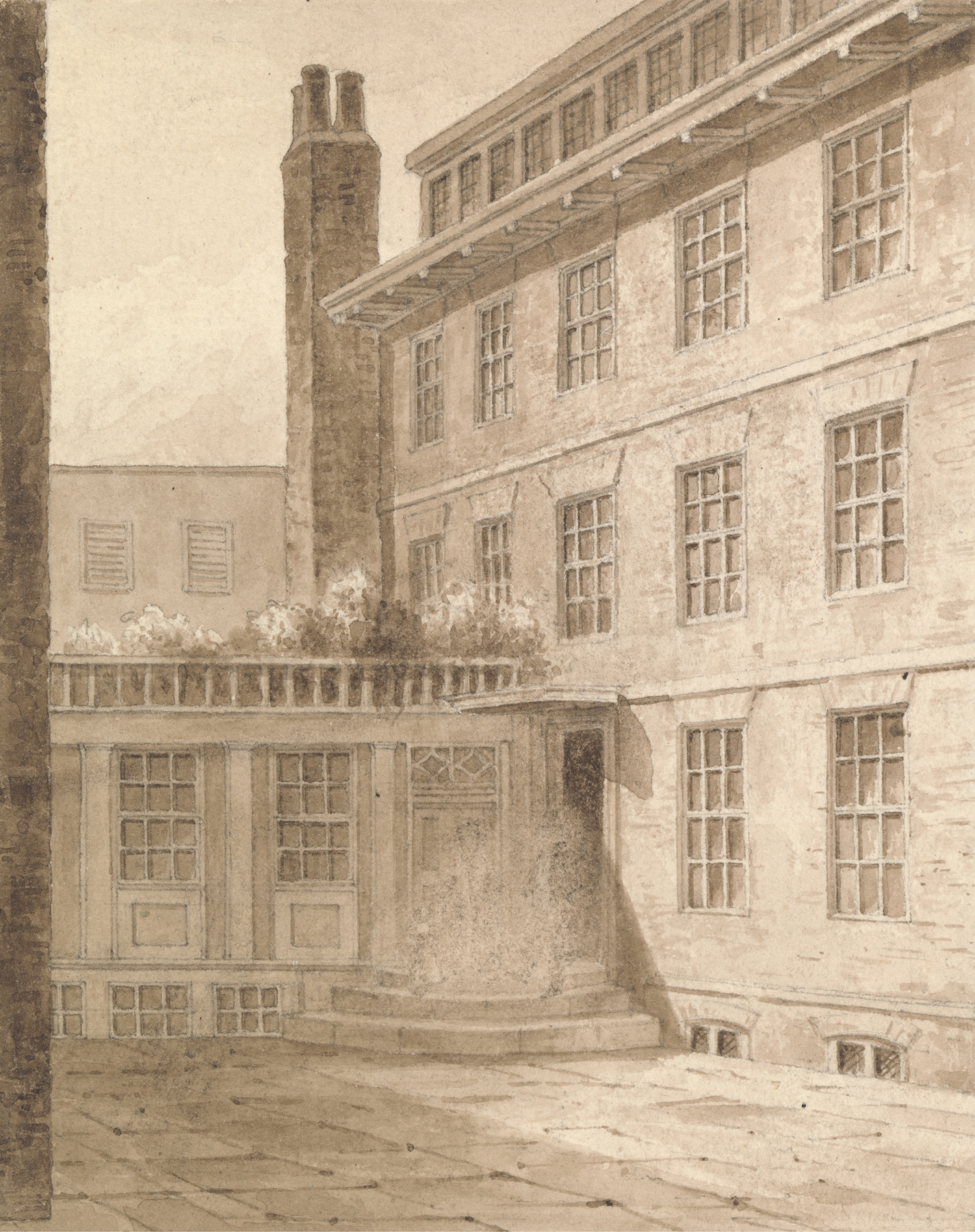 Etching of Dr. Johnson’s House in 8 Bolt Court by John Thomas Smith
