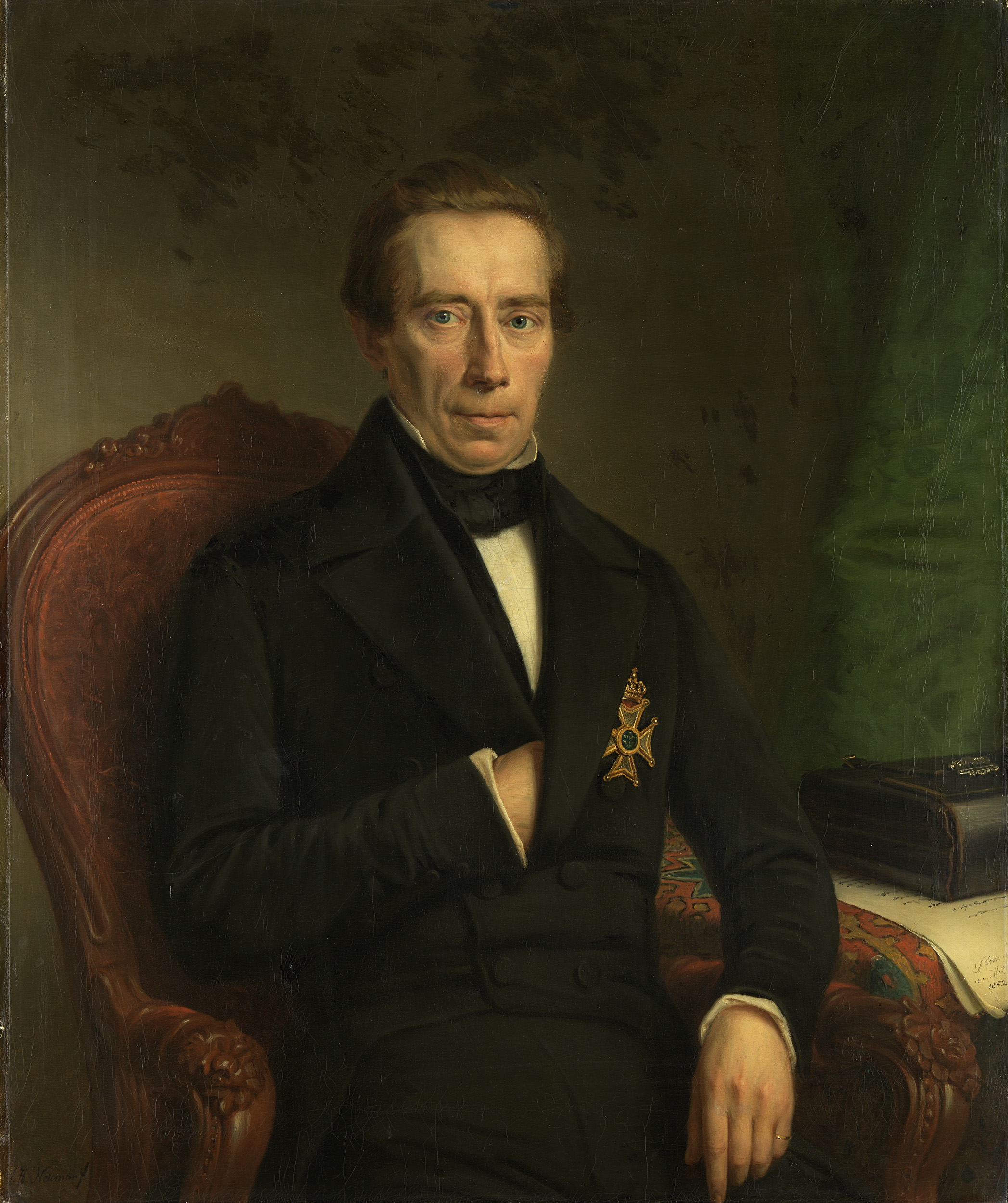 Portrait of Johan Rudolf Thorbecke, oil painting by Johan Heinrich Neuman