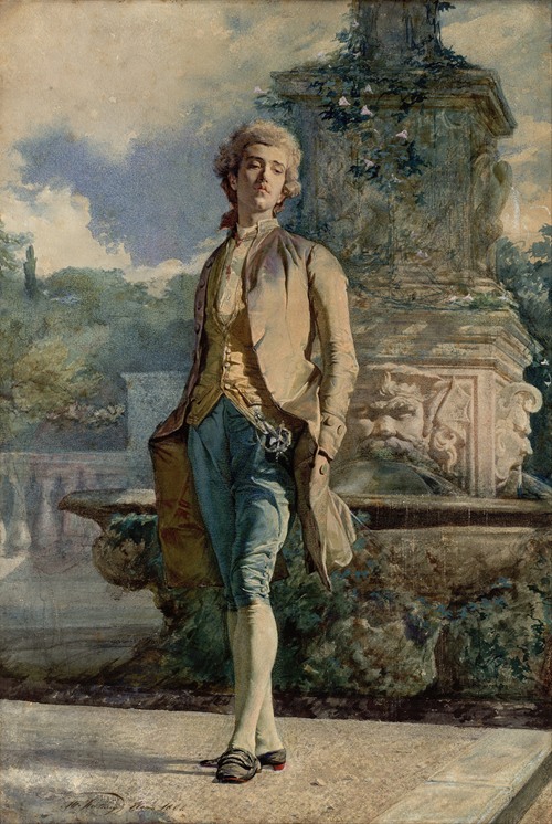 A portrait of a young nobleman by Mariano Fortuny Marsal.