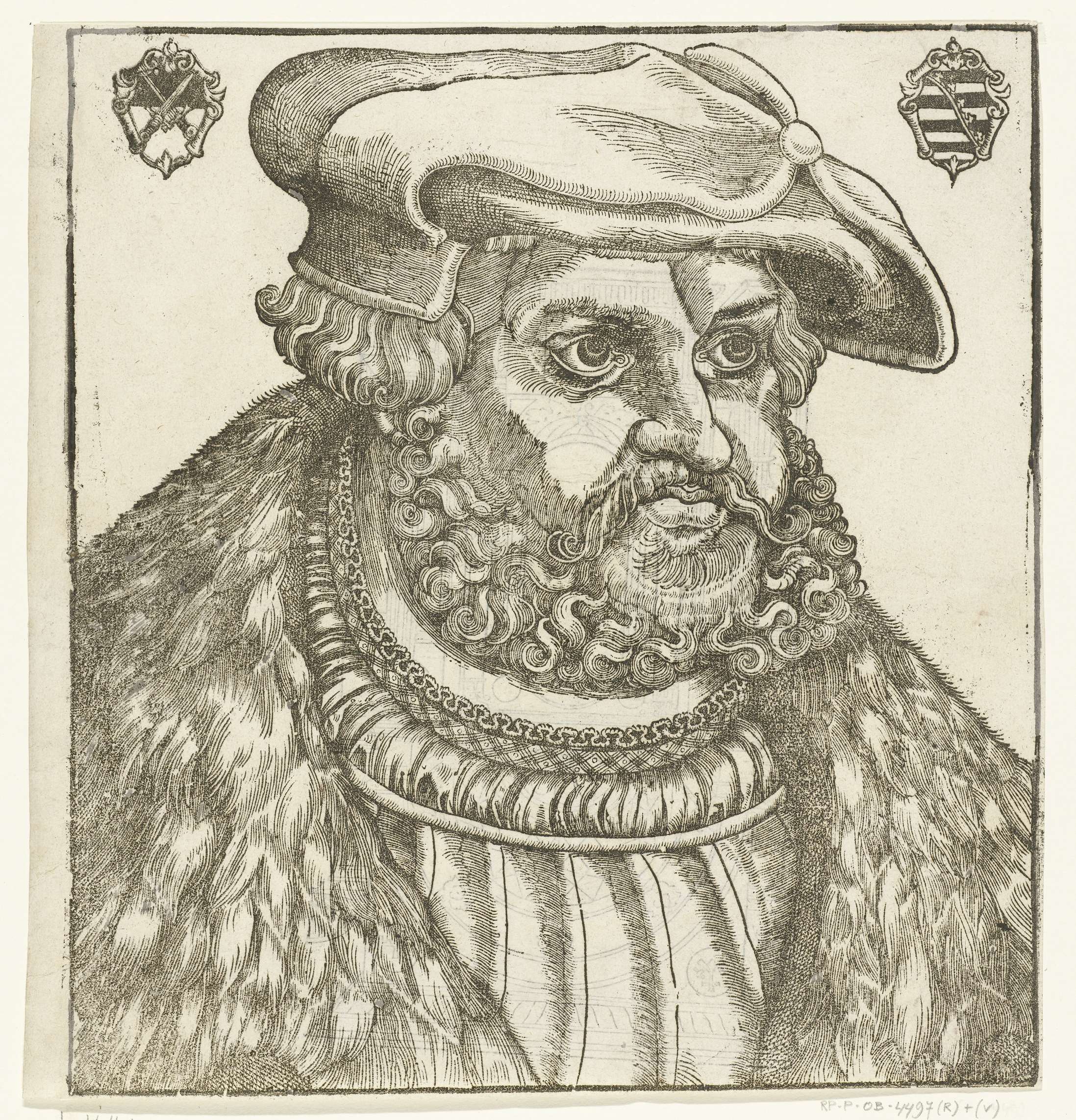 Portrait of Frederik III, a noble figure, paper medium, by Unknown Artist