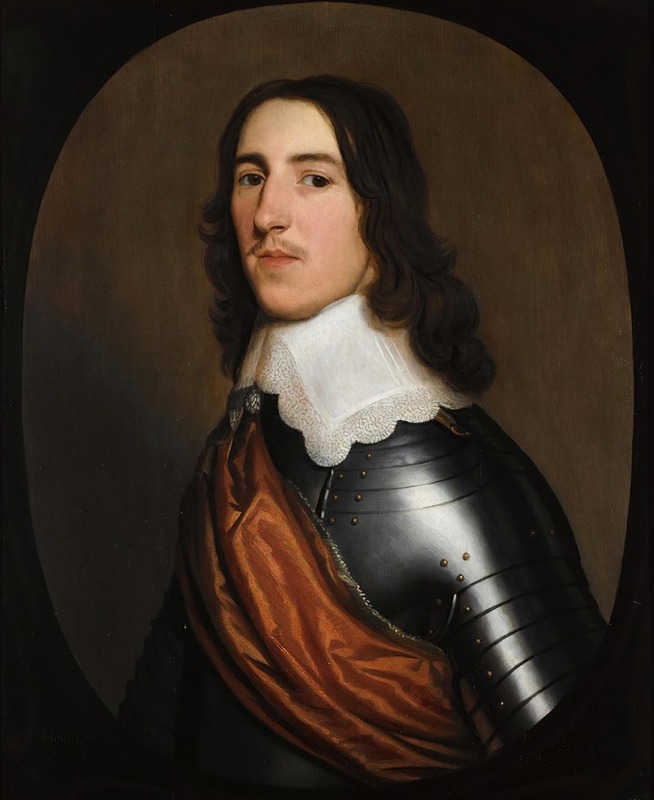 A half-length portrait of a gentleman in armor by Gerard van Honthorst.
