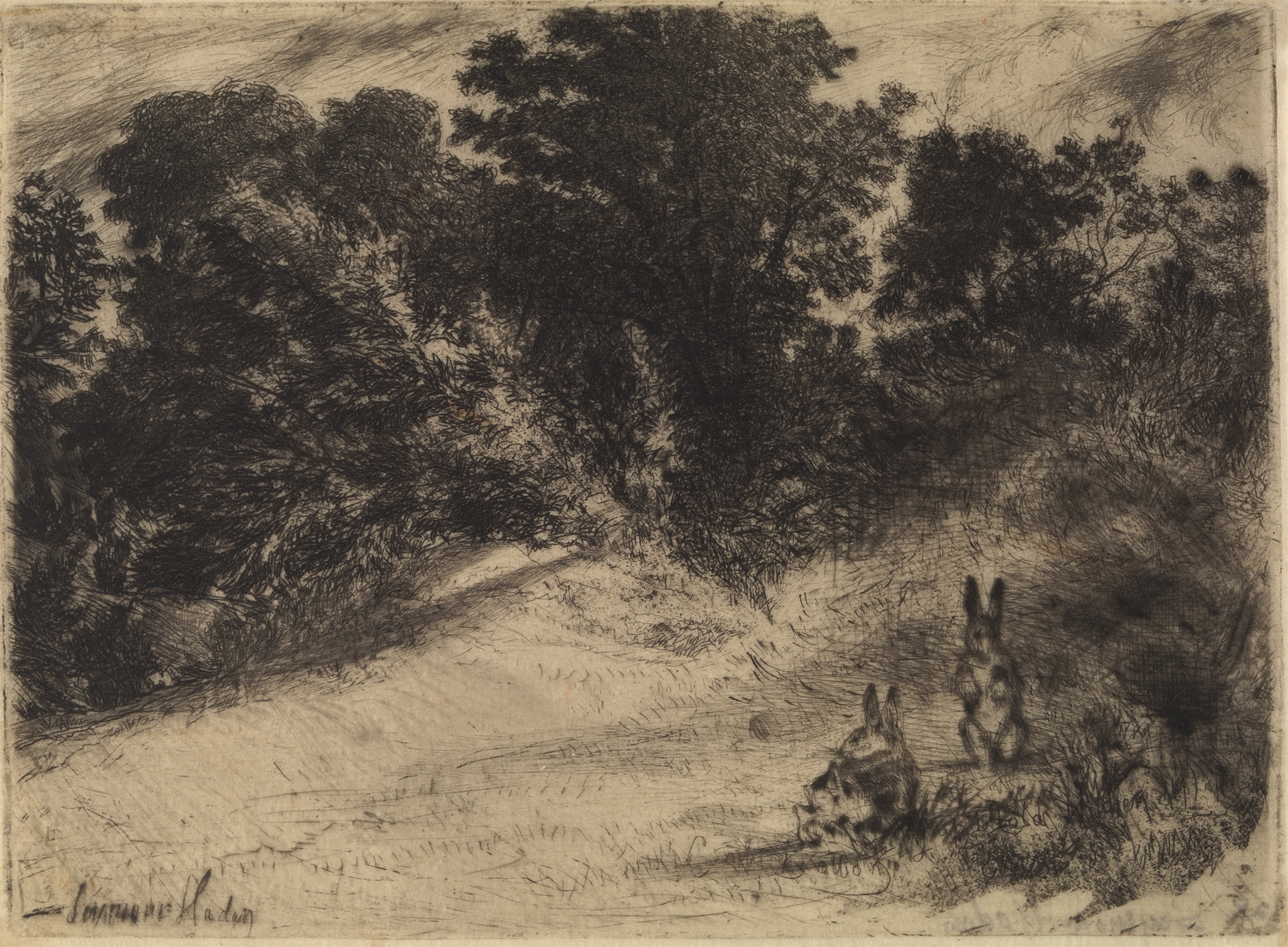 Combe Bottom, by Francis Seymour Haden, public domain