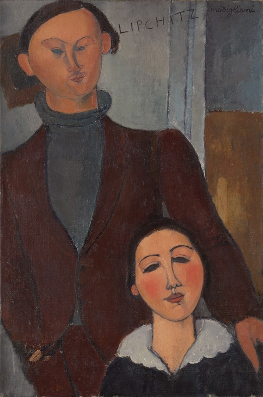 Portrait of Jacques and Berthe Lipchitz, oil on canvas by Amedeo Modigliani