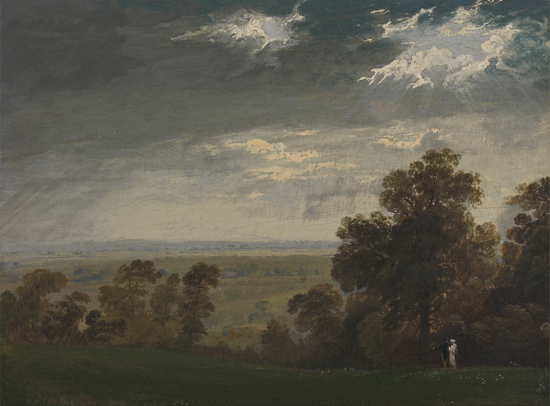 Landscape, Possibly the Isle of Wight or Richmond Hill, by John Martin, public domain