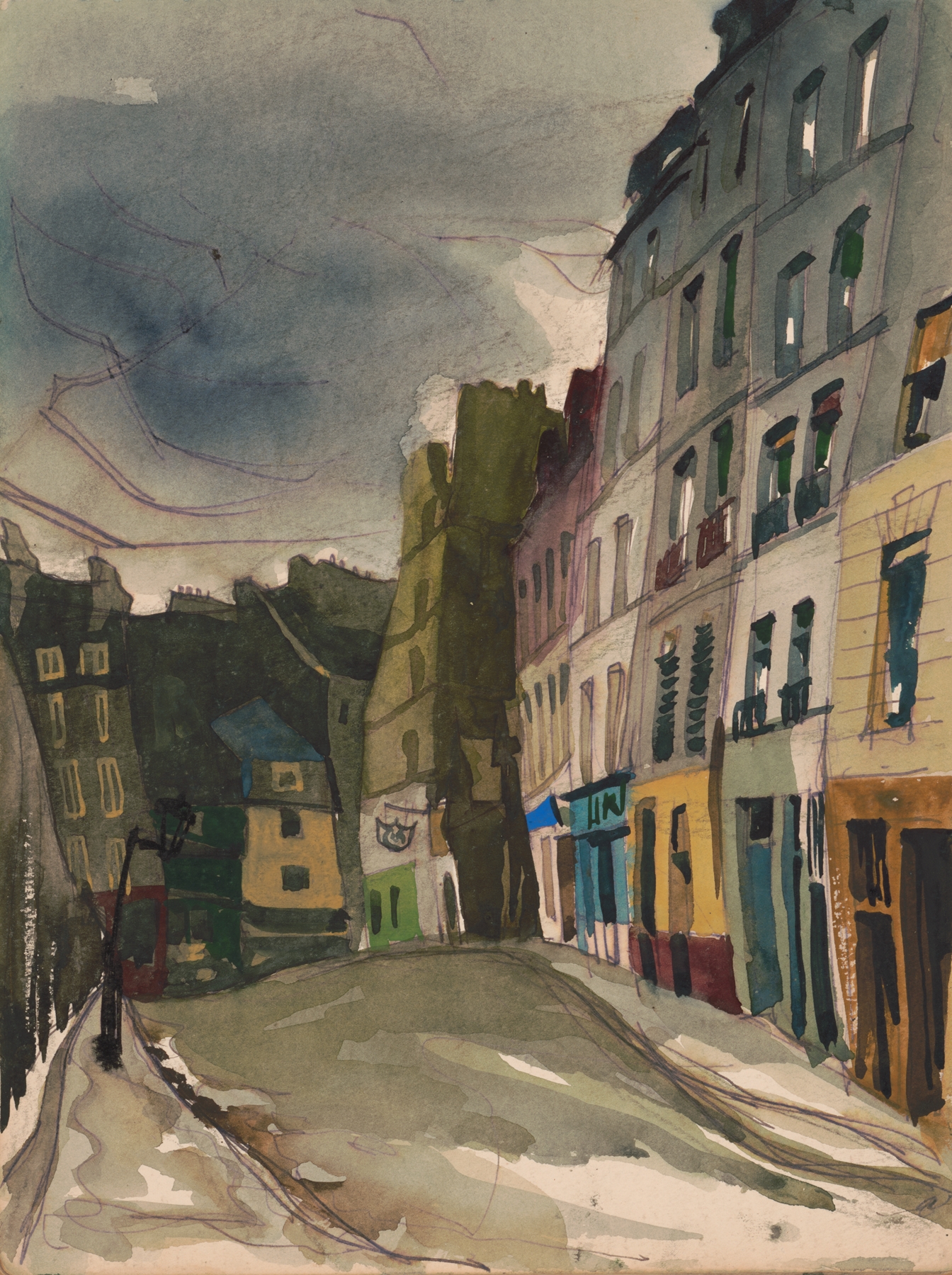 Rue Saint Julien le Pauvre, Paris 5e by Victor Alfred Lundy, oil painting