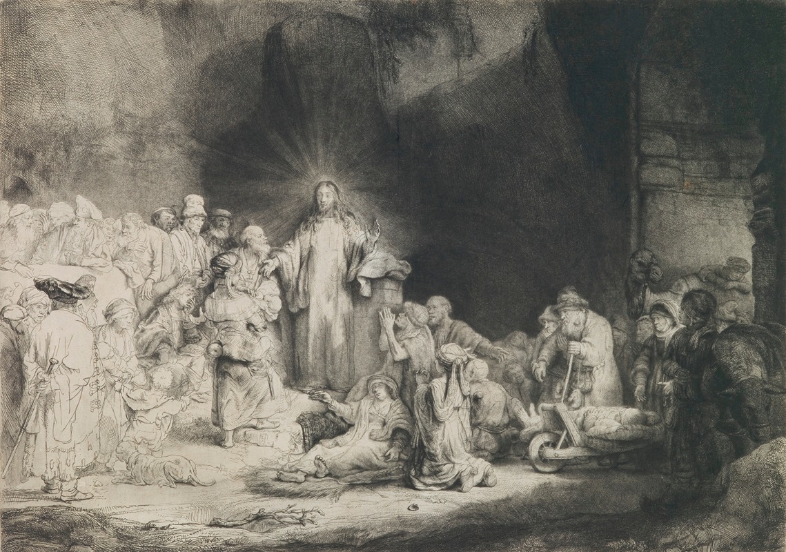 Rembrandt's 'The Hundred Guilder Print' showcases intricate details and rich textures.