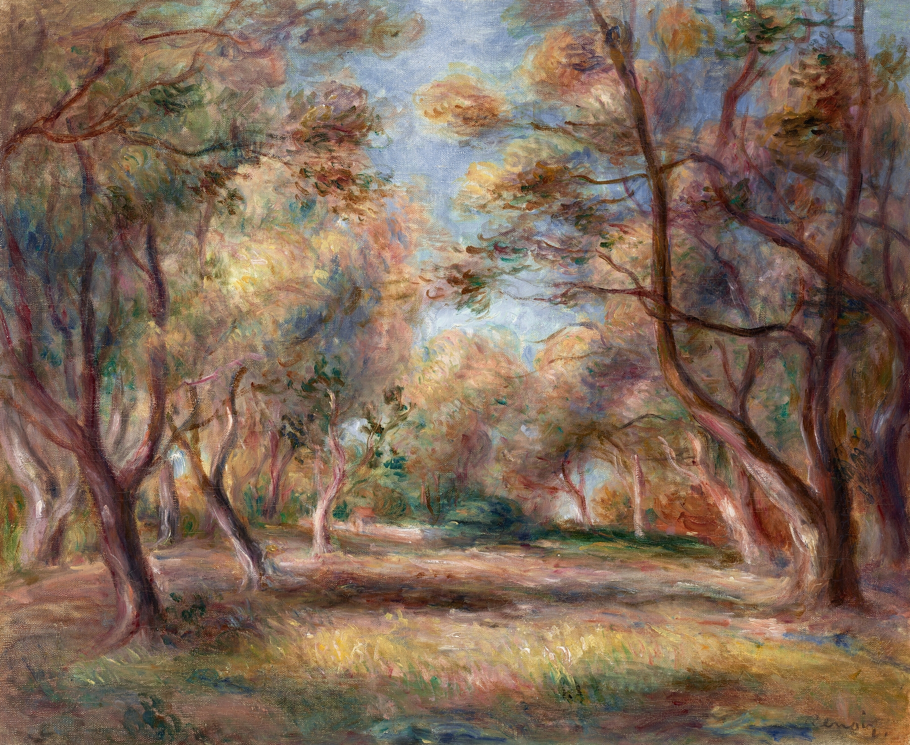 Les oliviers à Cagnes, by Pierre-Auguste Renoir, public domain