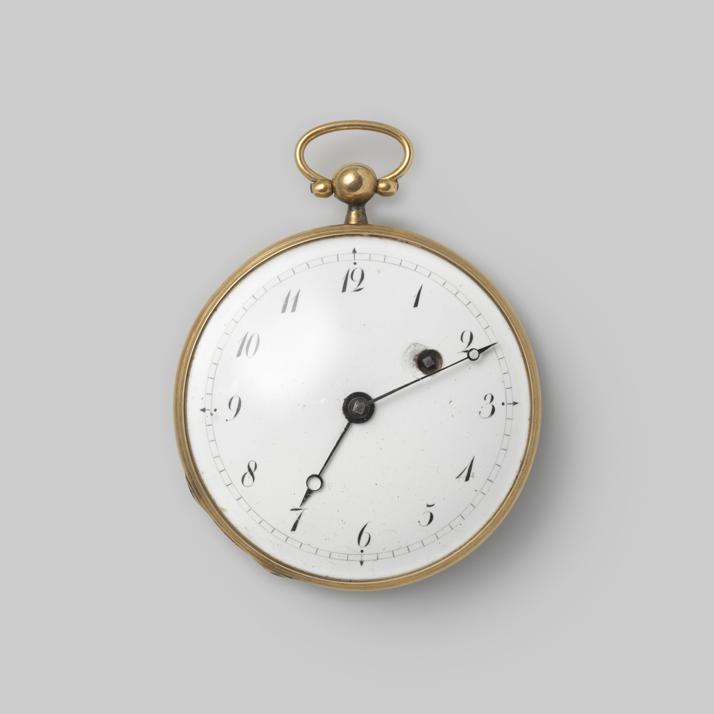 Neoclassical metal clock by unknown artist