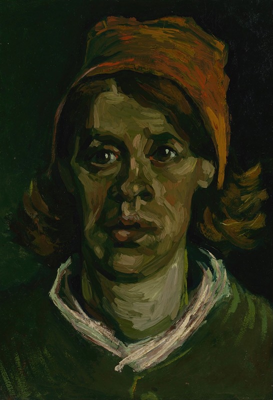 Vincent van Gogh's 'Head of a Woman' captures the essence of a female figure with expressive brushwork.