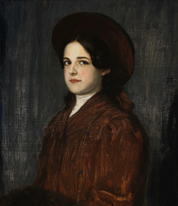 Franz von Stuck's 'Porträt der Mary Stuck' captures the essence of the subject with striking colors and detail.