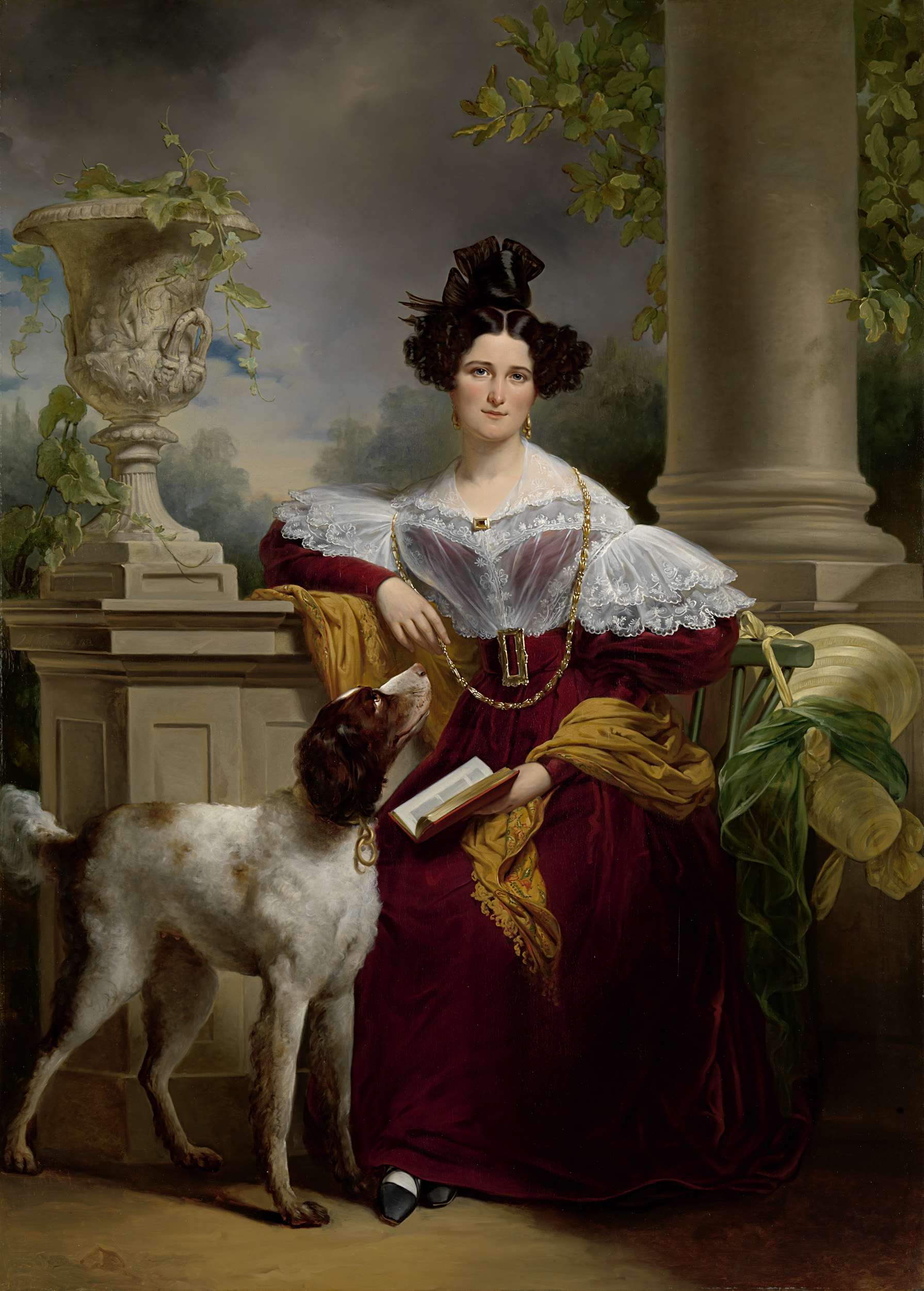 Full-length portrait of Alida Christina Assink, oil on canvas by Jan Adam Kruseman