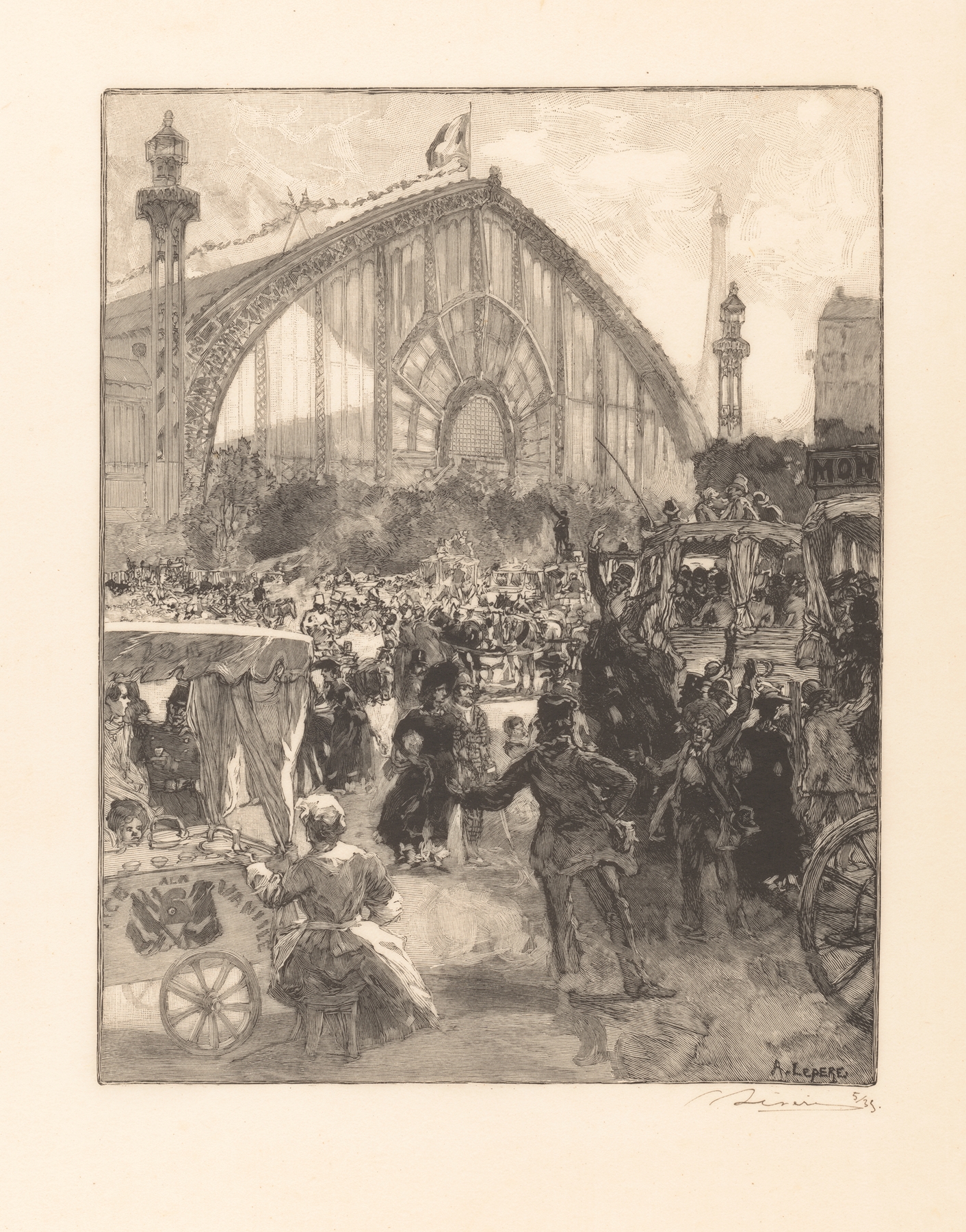 Le Palais de Machines, by Auguste Louis Lepère, public domain