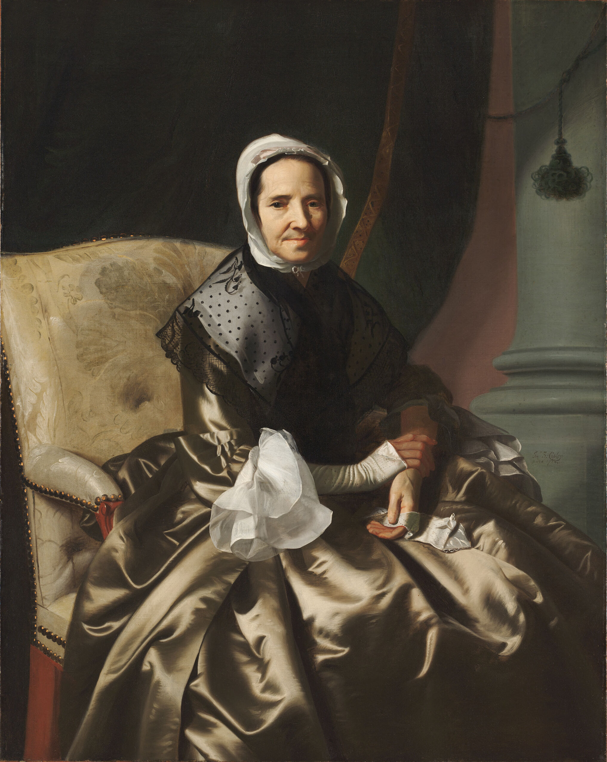 Sarah Morecock Boylston (Mrs. Thomas Boylston) (1696-1774), by John Singleton Copley, public domain